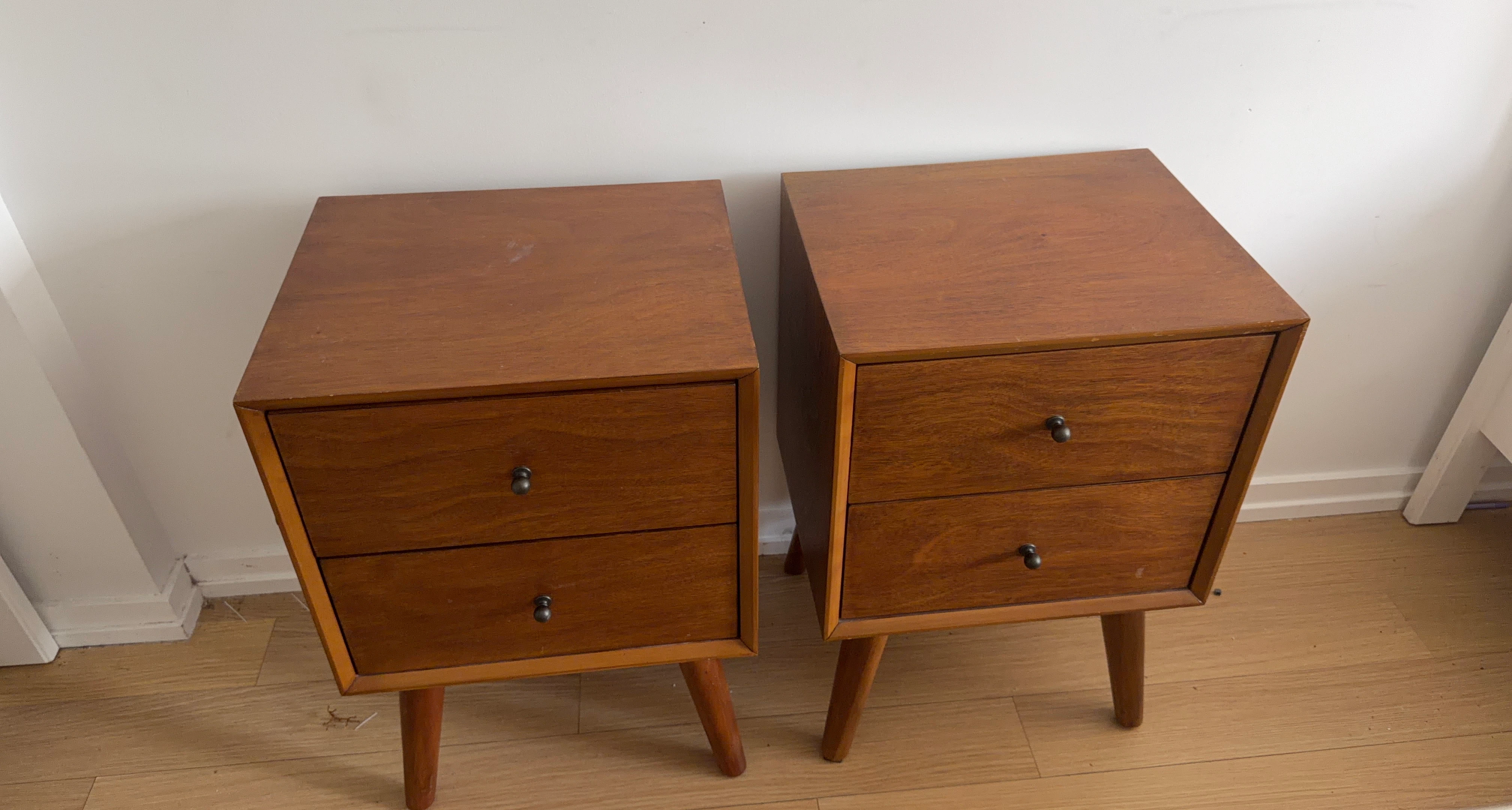 Pair of Wooden Nightstands