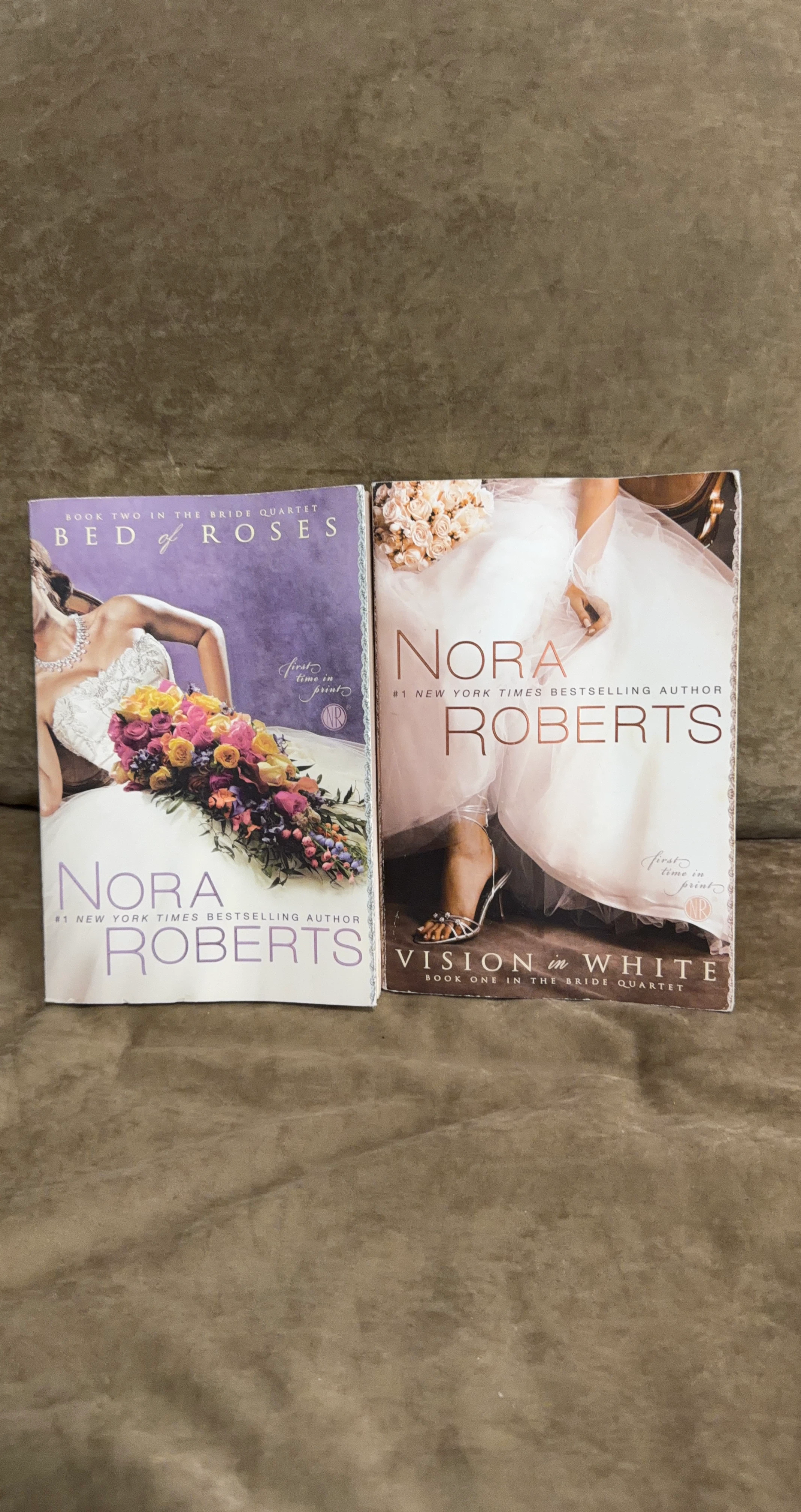 Nora Roberts Bride Quartet Books: Bed of Roses & Vision in White