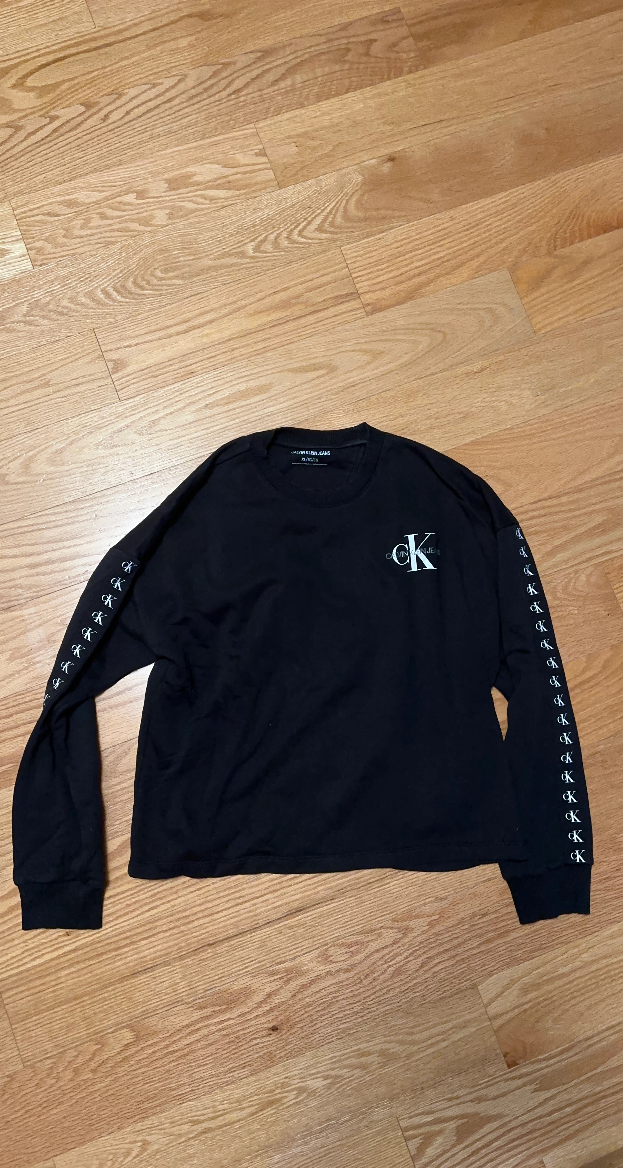 Calvin Klein Jeans Black Long Sleeve Shirt XL