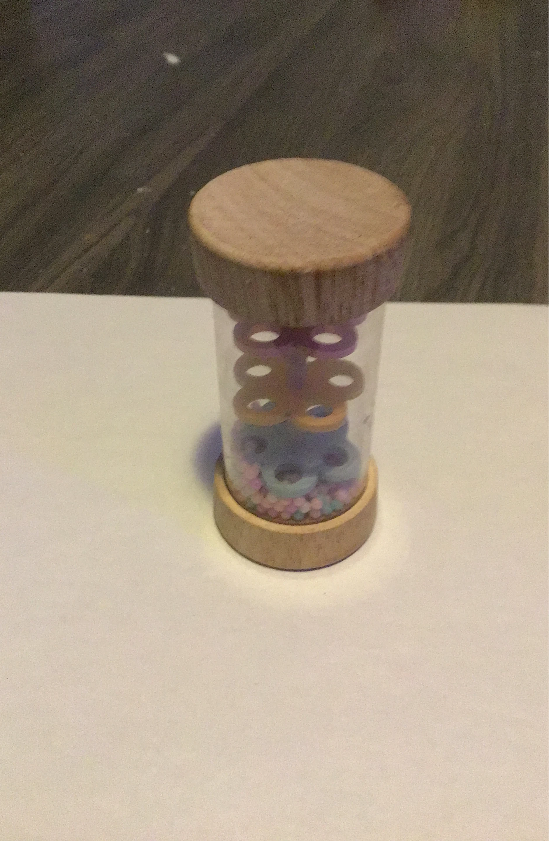 Wooden baby rattle