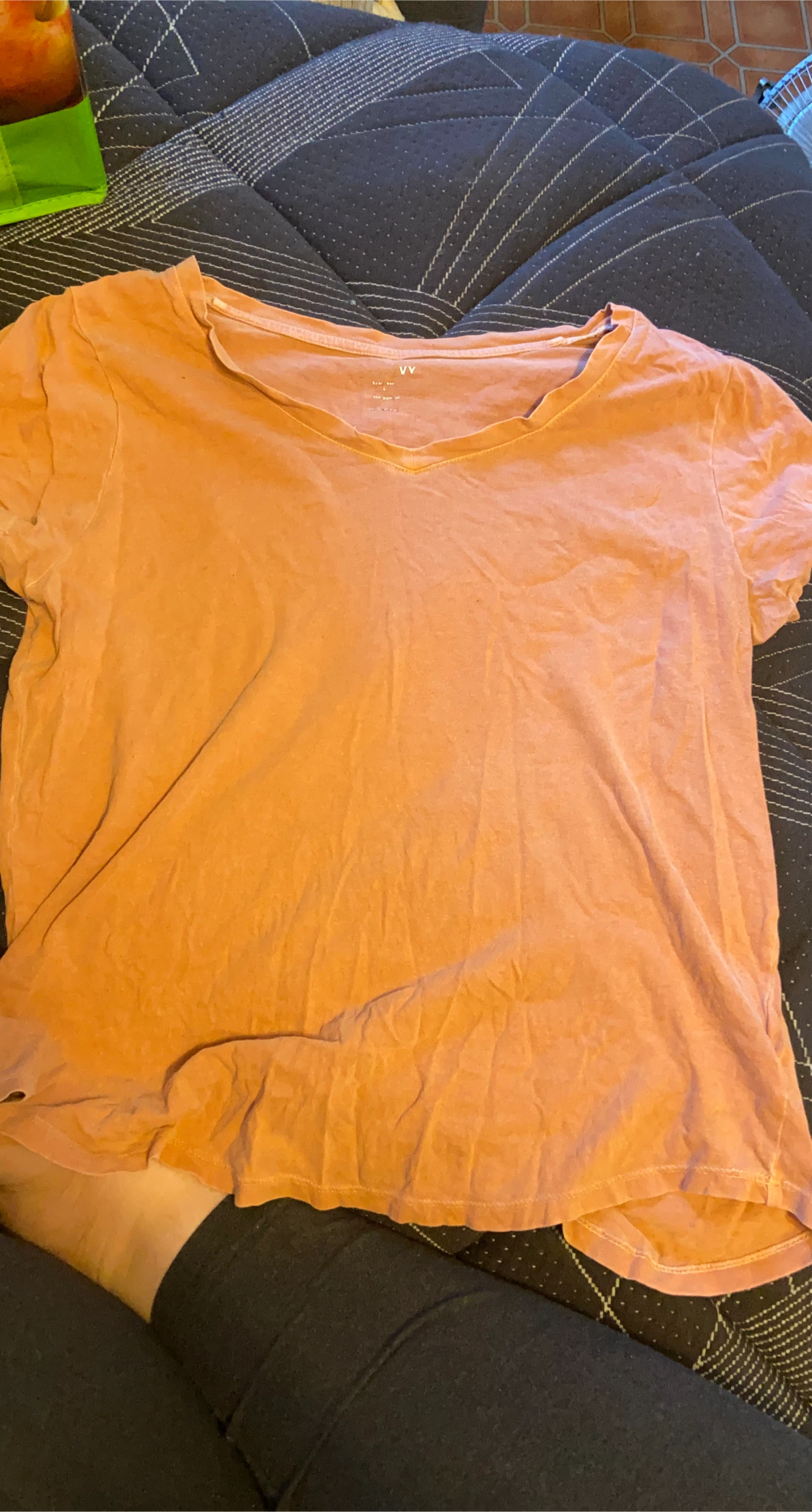VV V-Neck T-Shirt - Orange - Size S