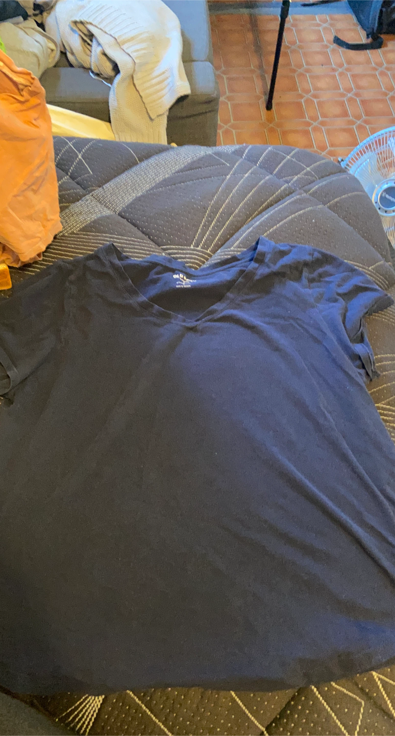 Old Navy Navy Blue V-Neck T-Shirt