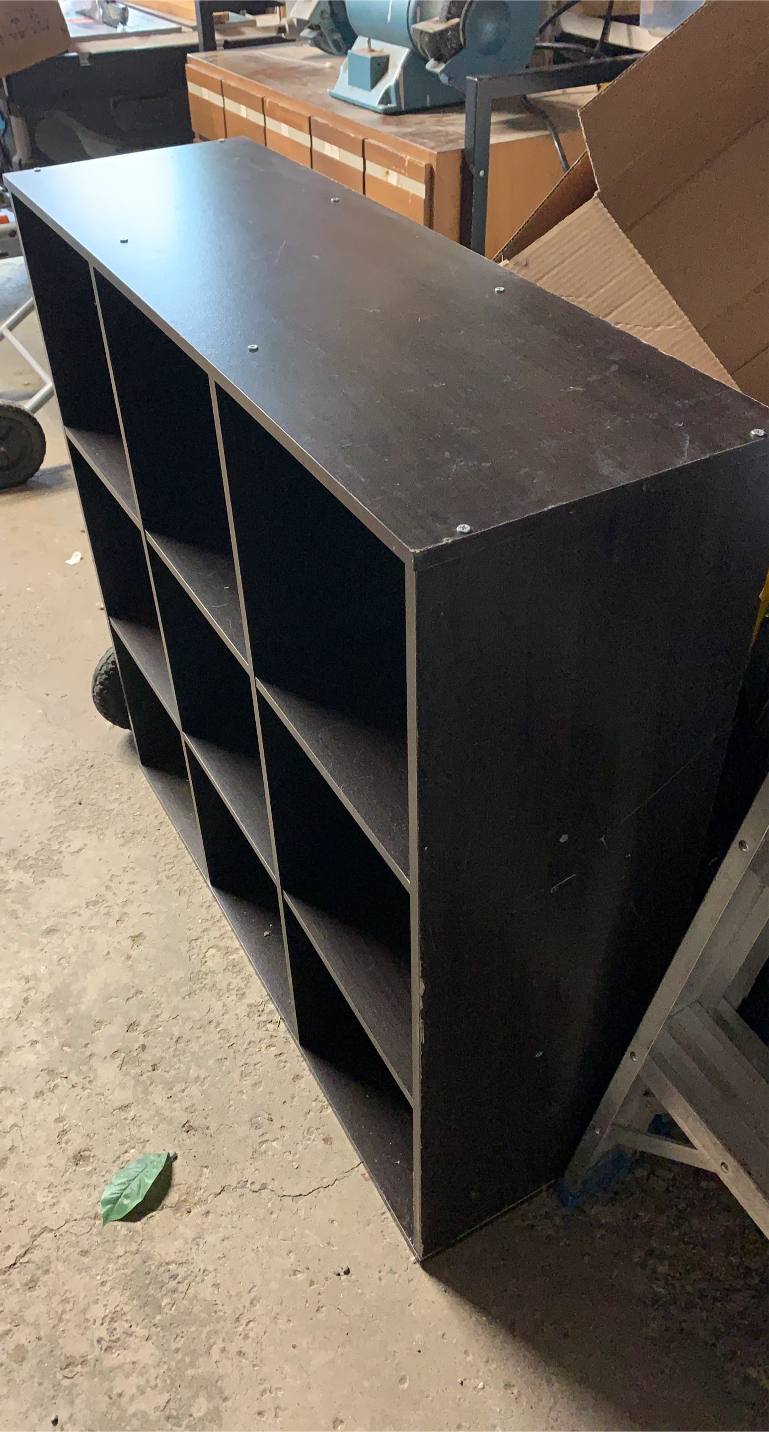 Dark Brown 12 Cube Storage Shelf Unit