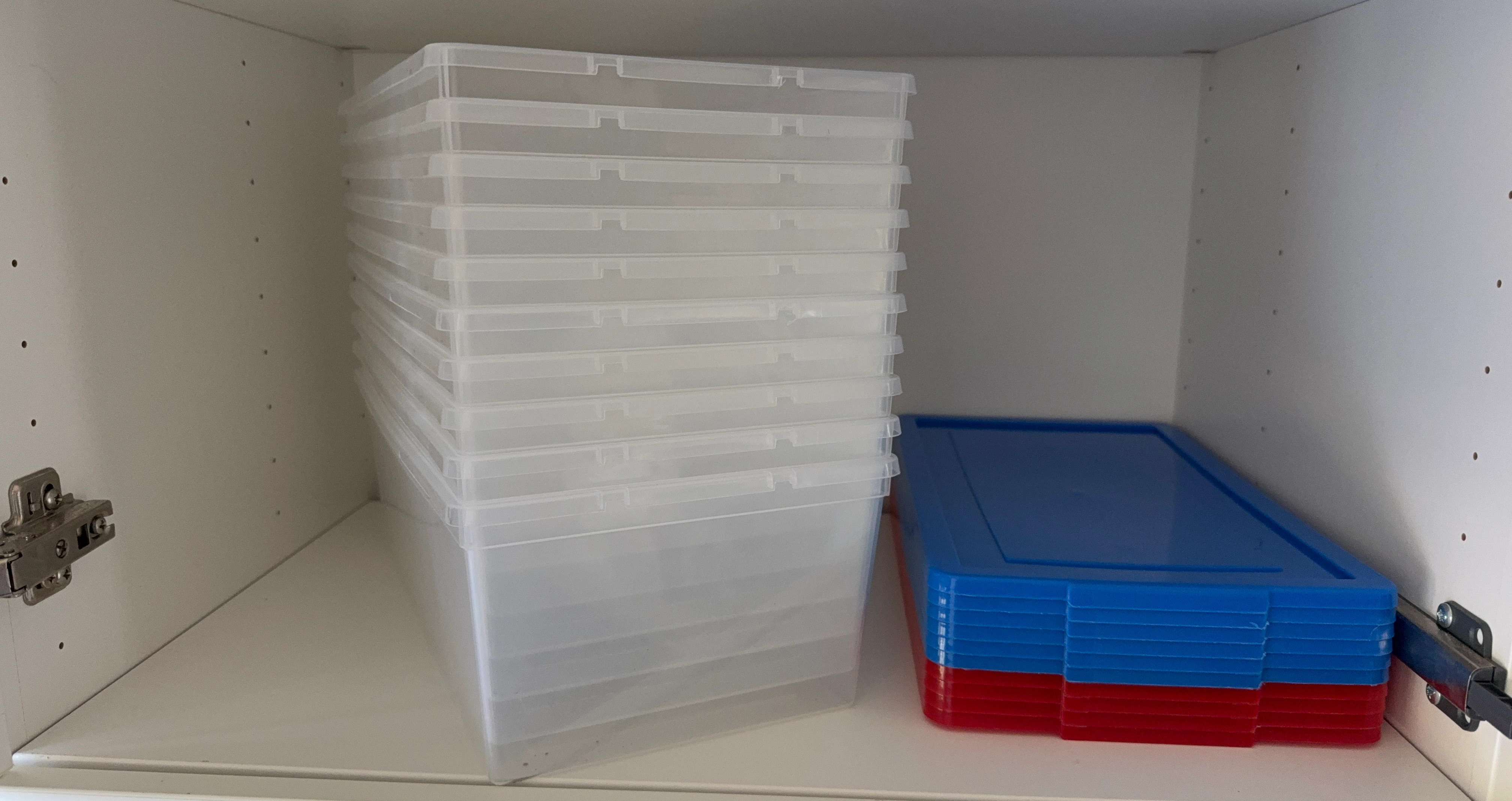 Clear Plastic Storage Boxes 8.5x32x11.2H cm