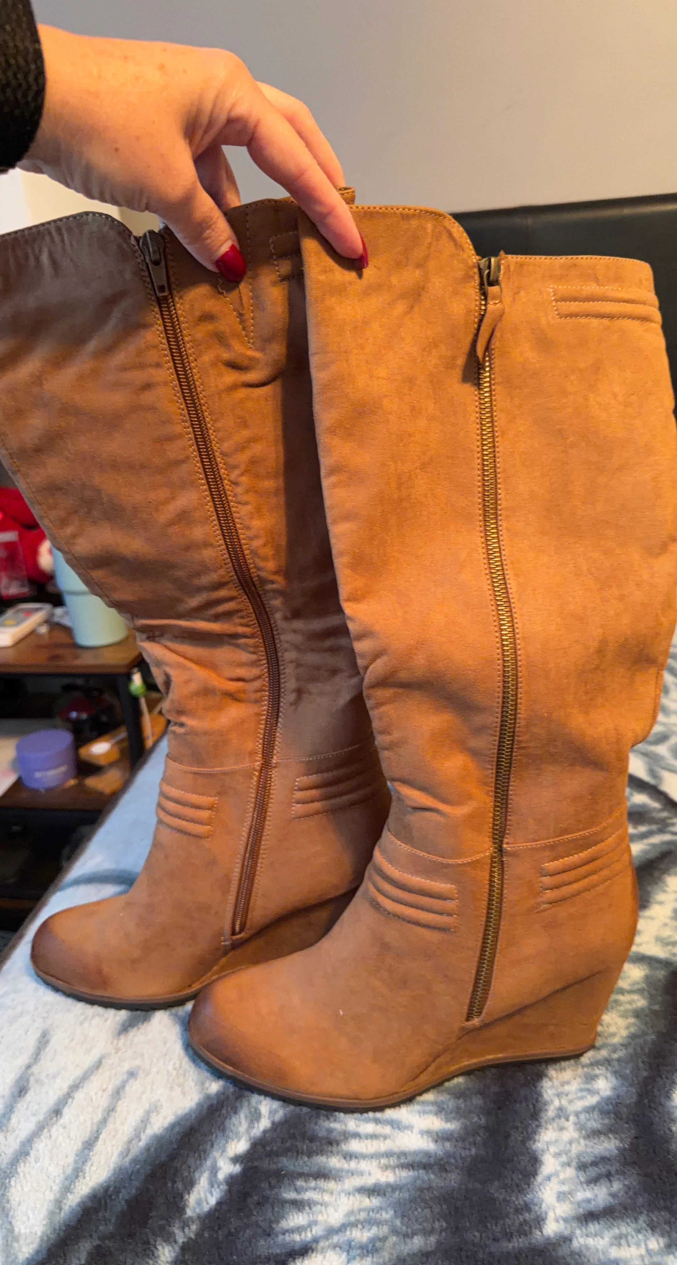 Brown Wedge Boots