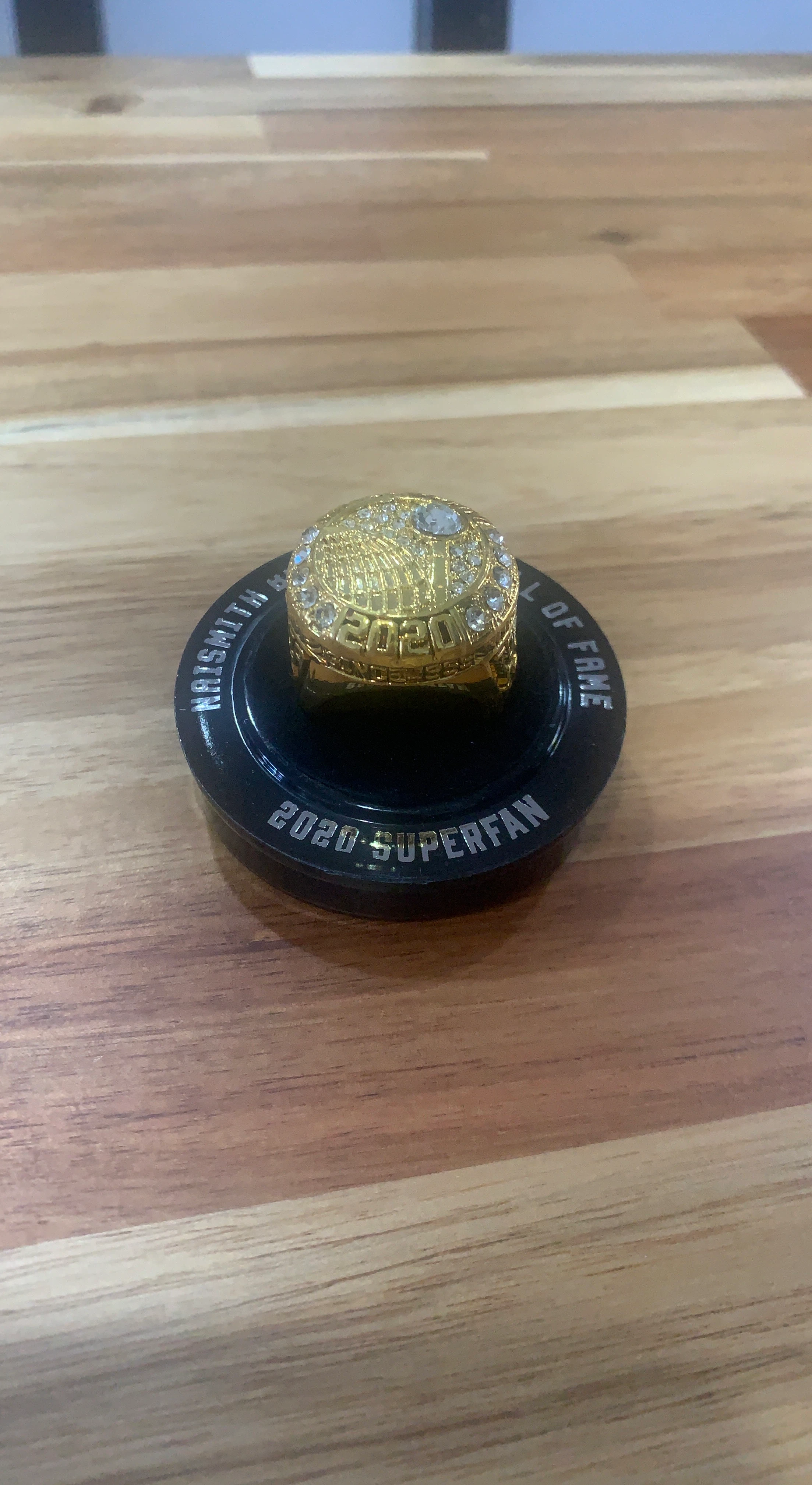 Naismith Memorial Basketball Hall of Fame 2020 Superfan Ring