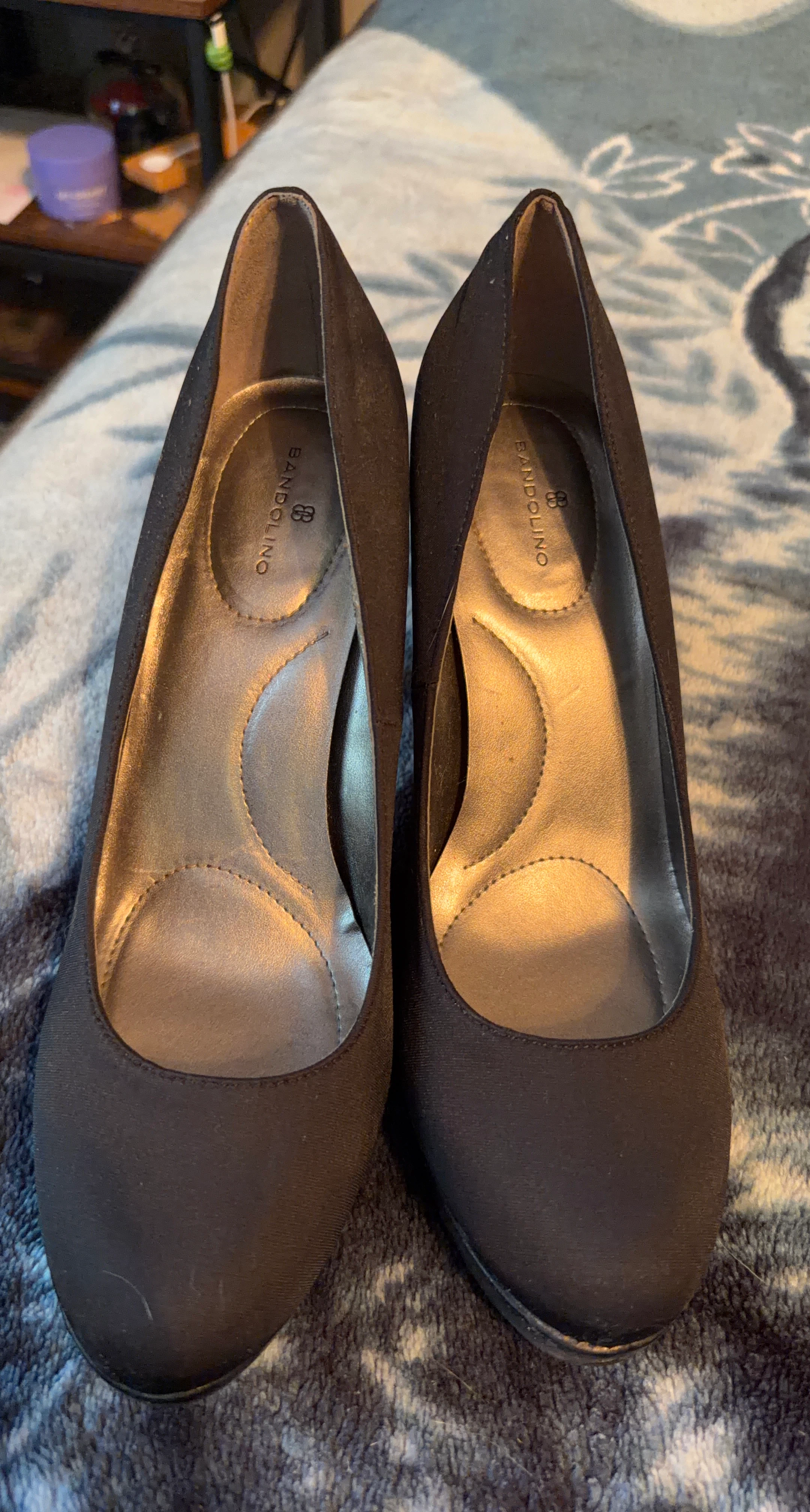 Bandolino Black Fabric Heels