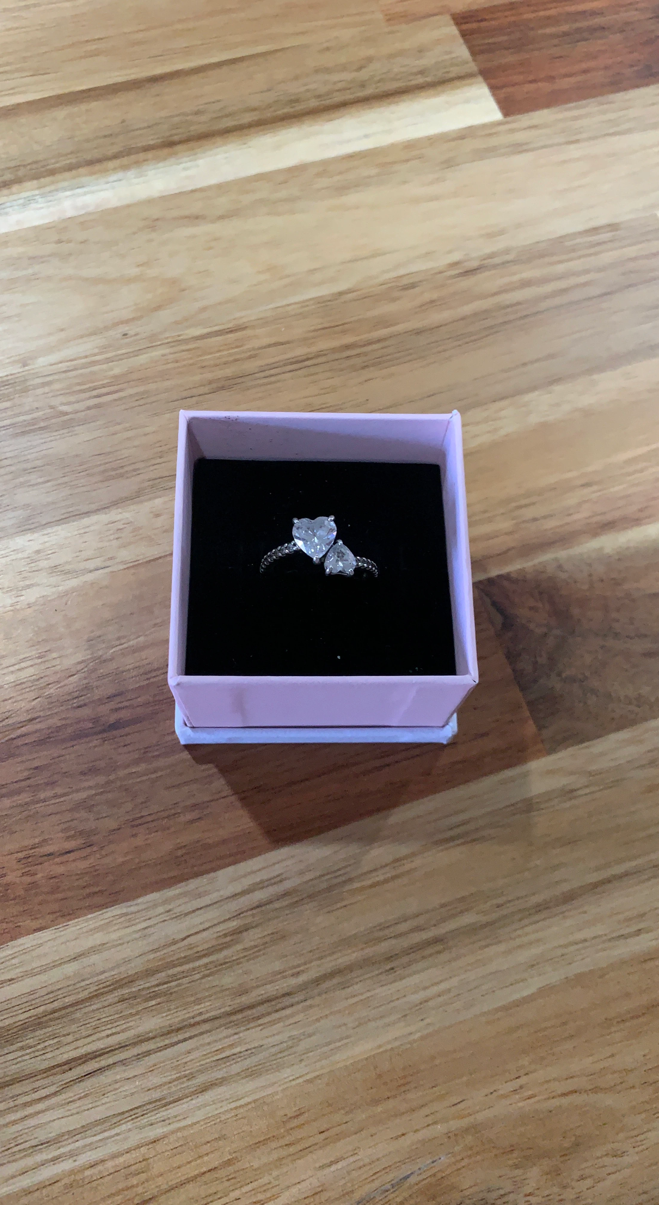 Pandora Two-Heart Ring with Box