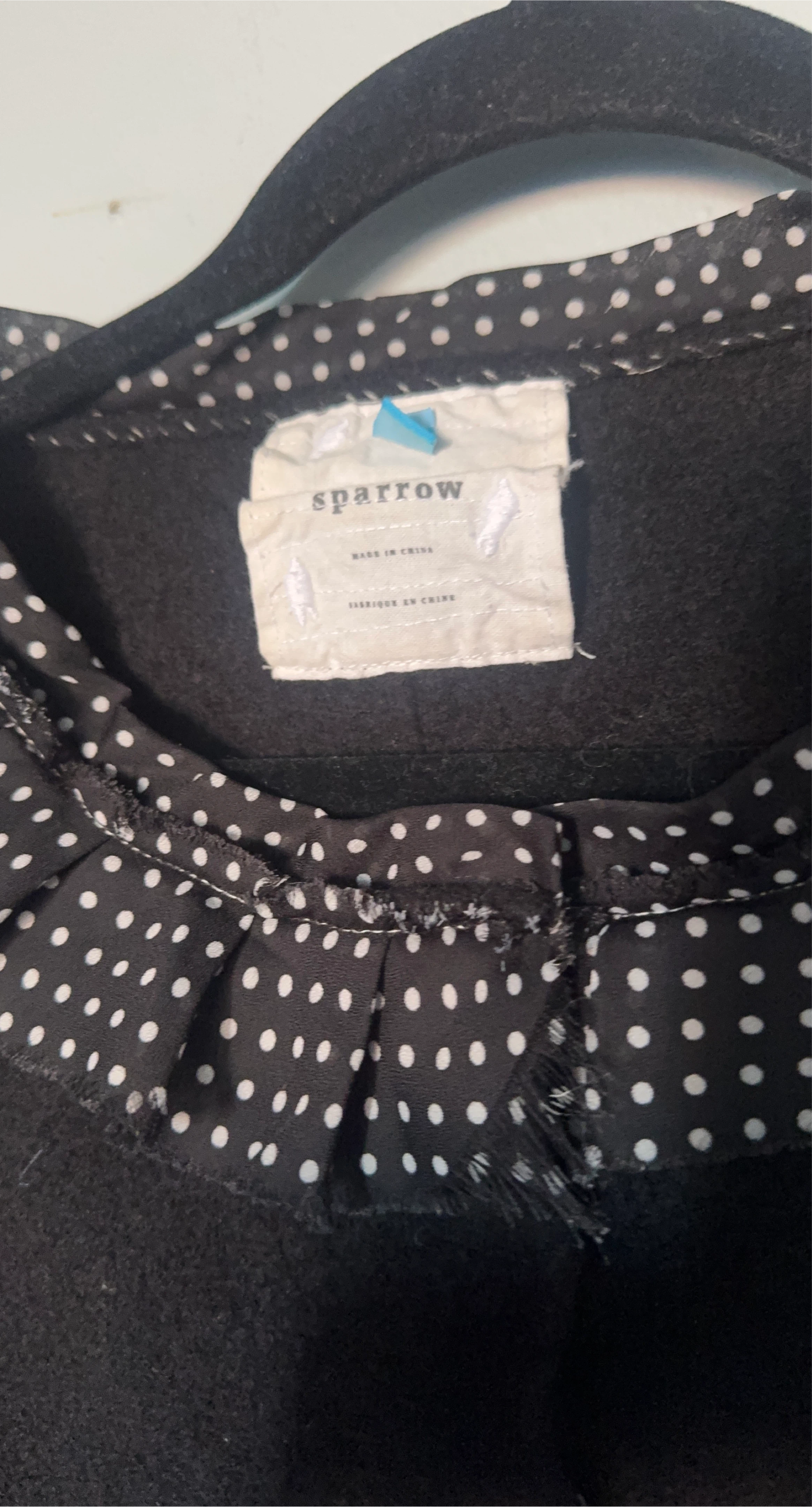 Sparrow Black & White Polka Dot Top