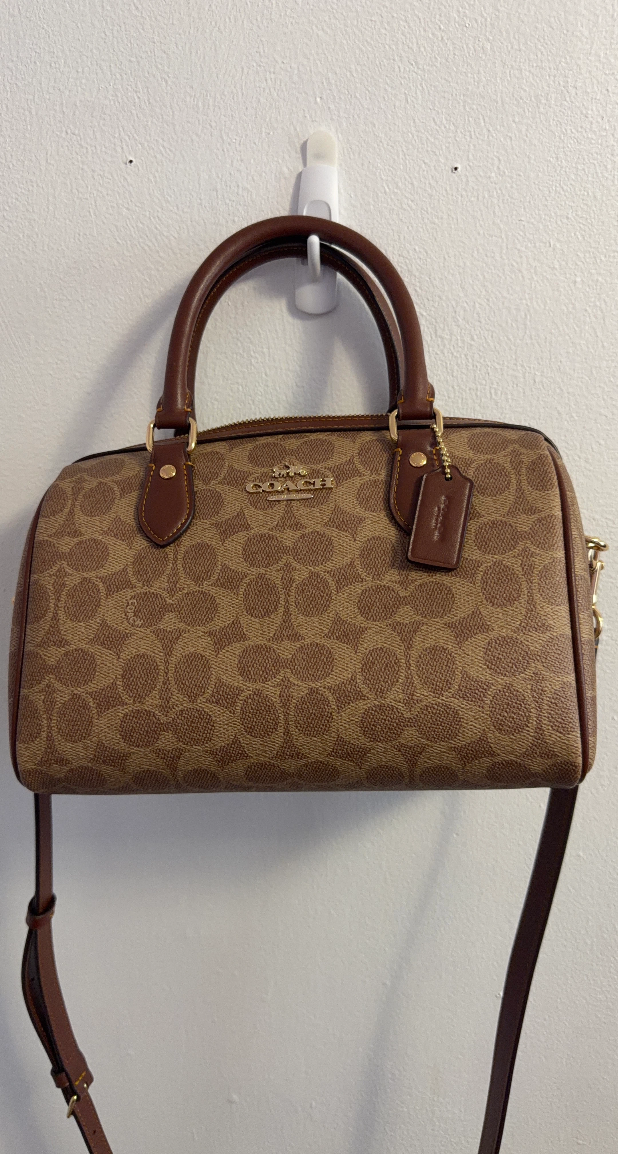 Coach Signature Monogram Satchel Bag