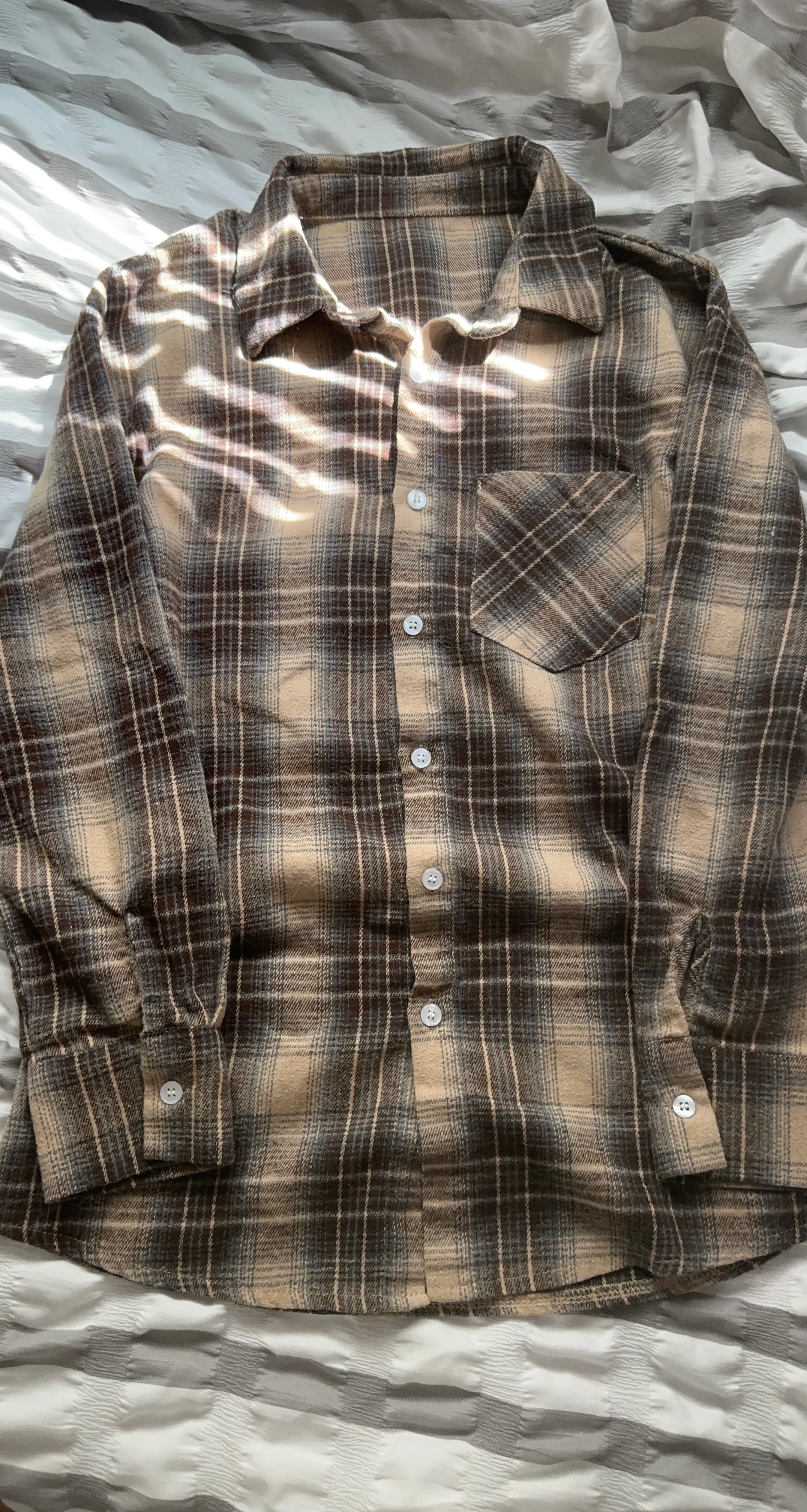 Plaid Button-Up Shirt