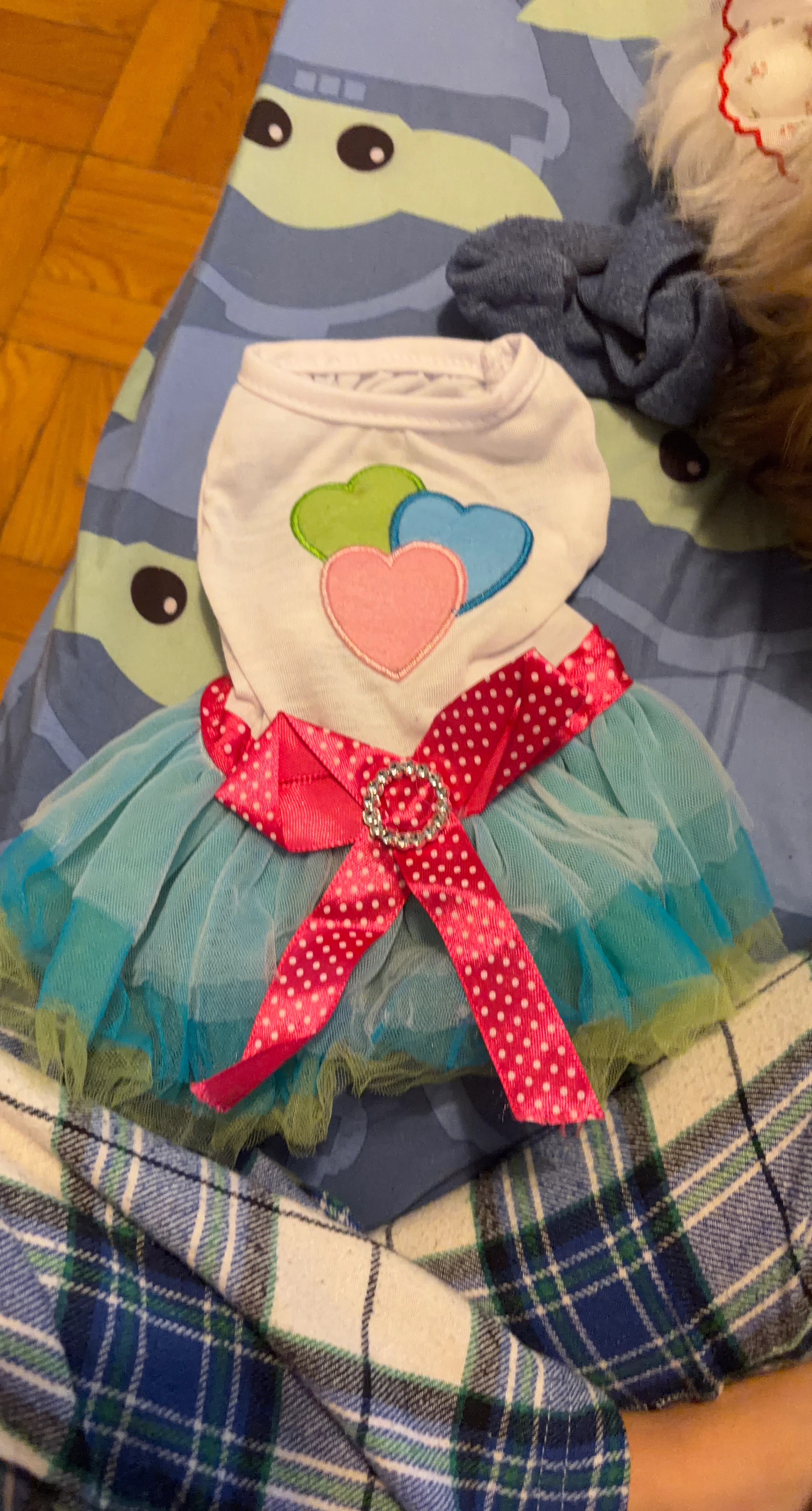 Dog Dress with Hearts and Bow
