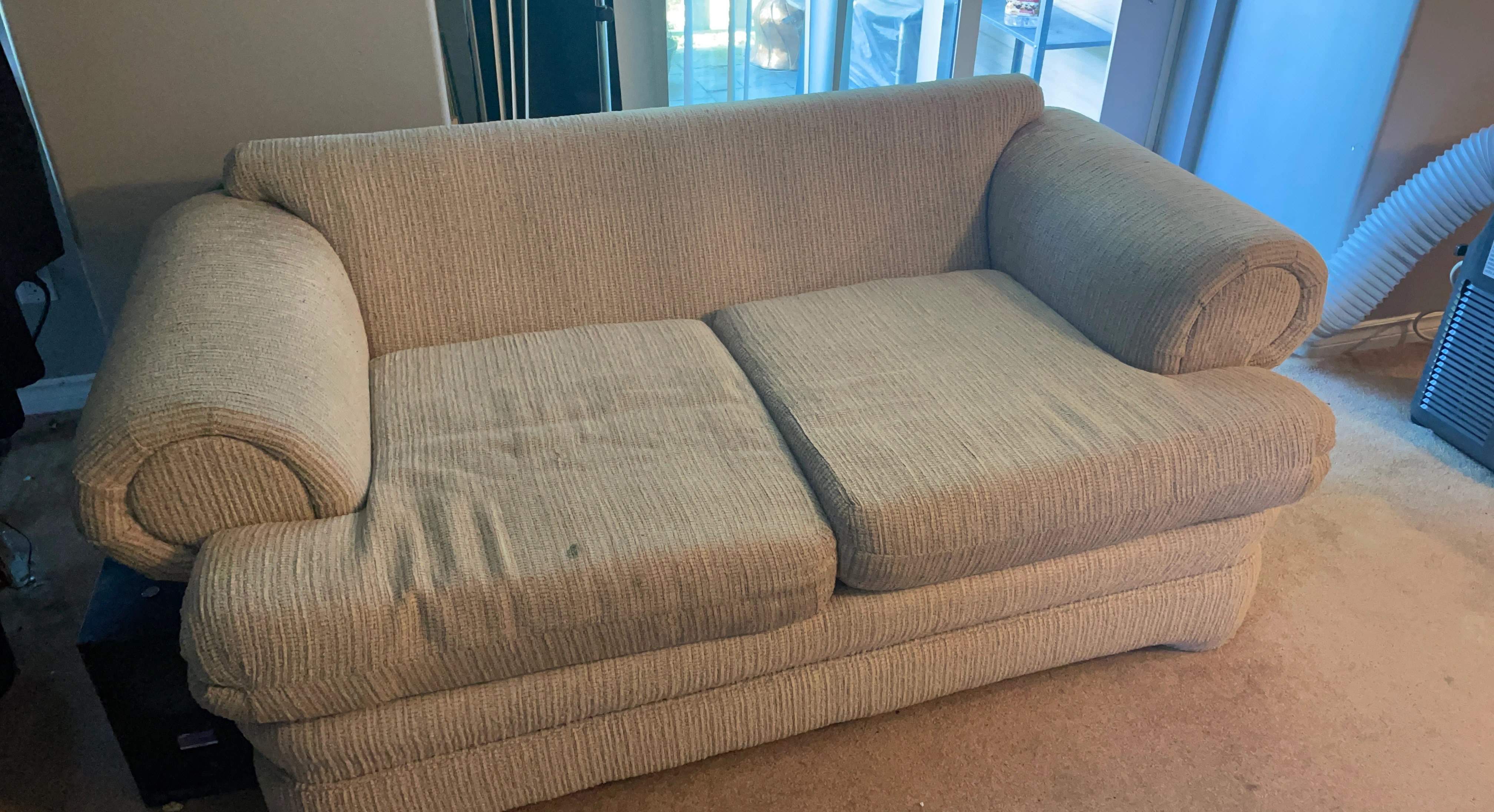 Light Beige Loveseat Sofa