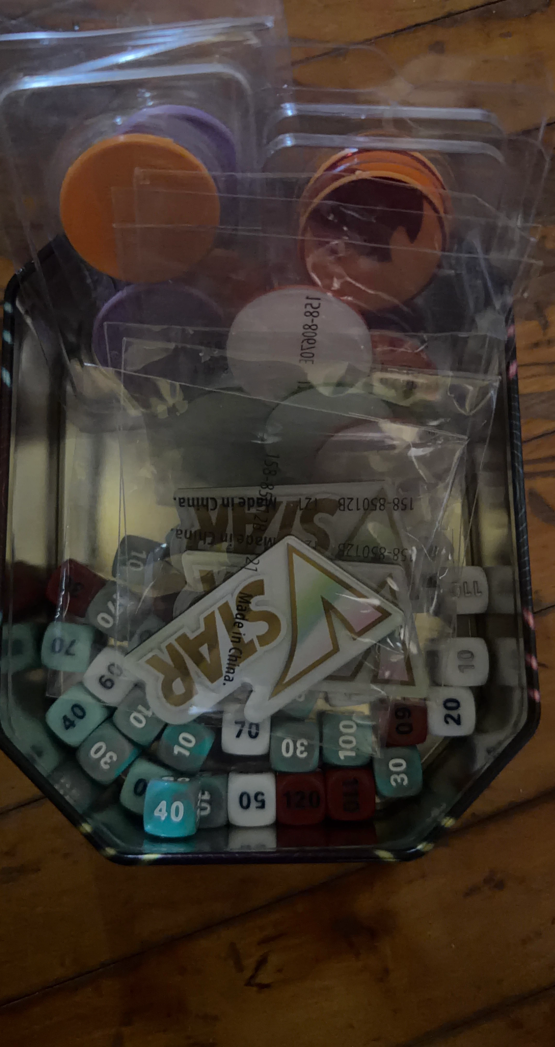 Game Accessories with Dice and Tokens