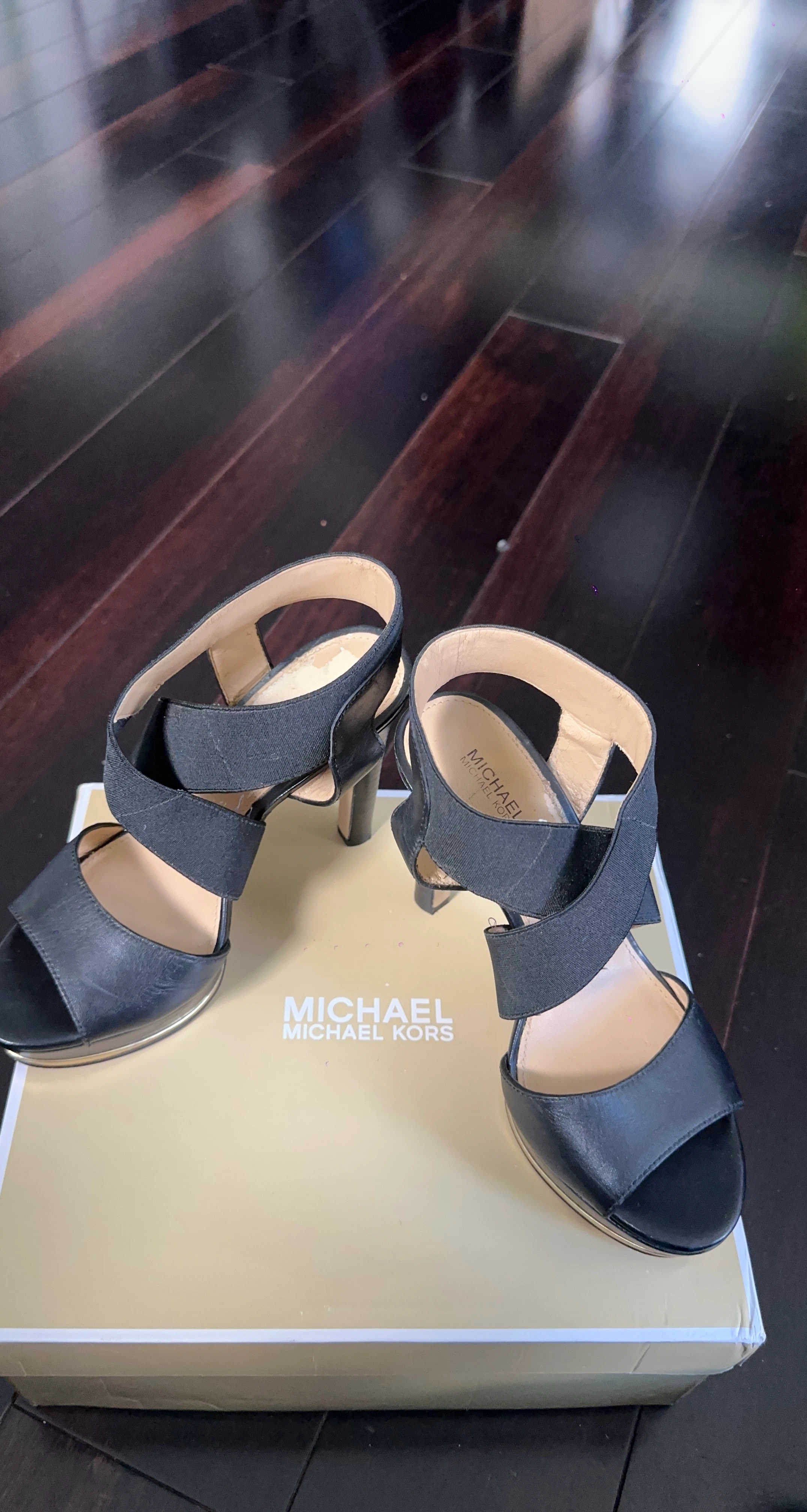 Michael Kors Black Heeled Sandals