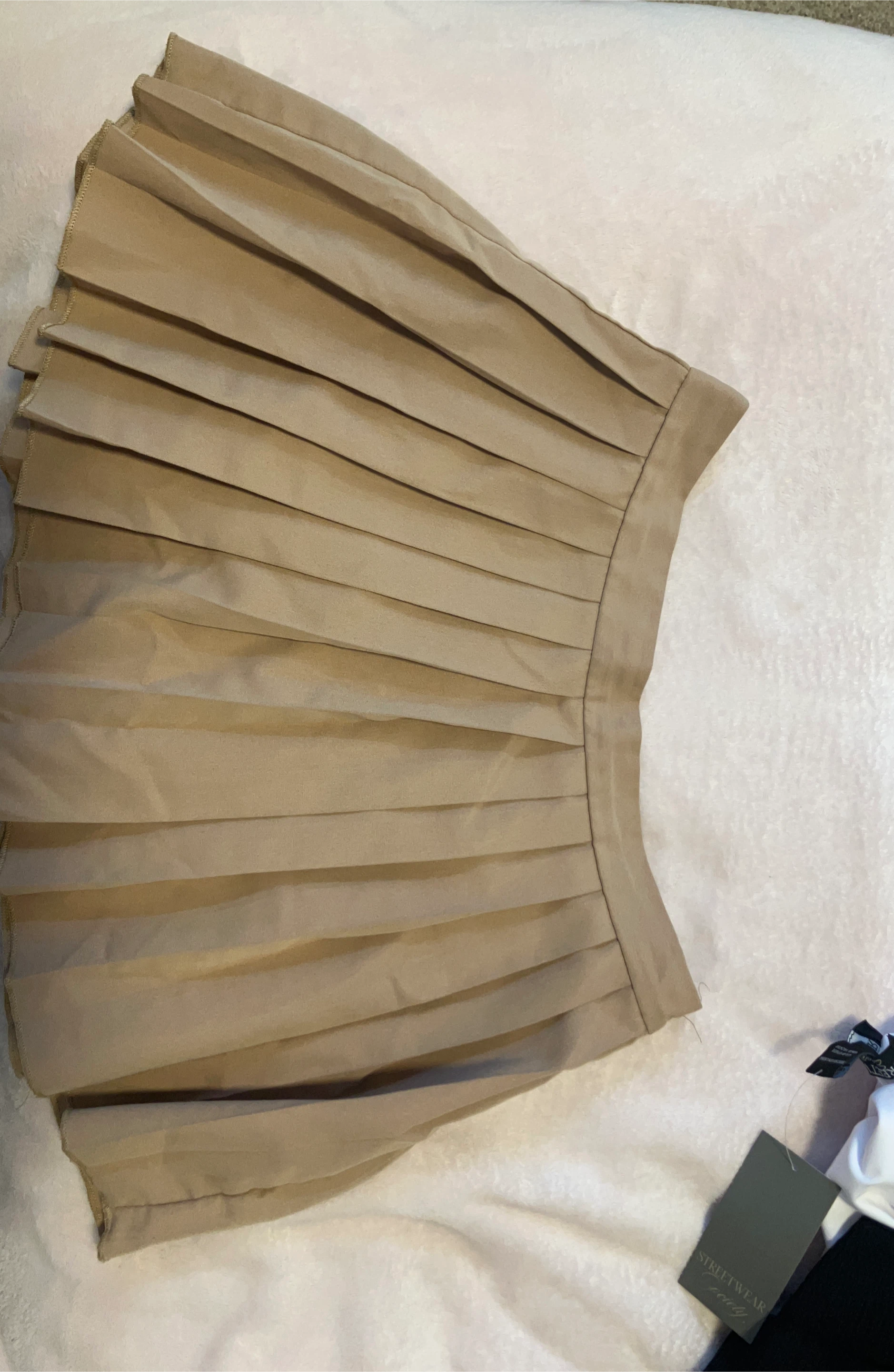 Khaki Pleated Skirt - Streetwear Society