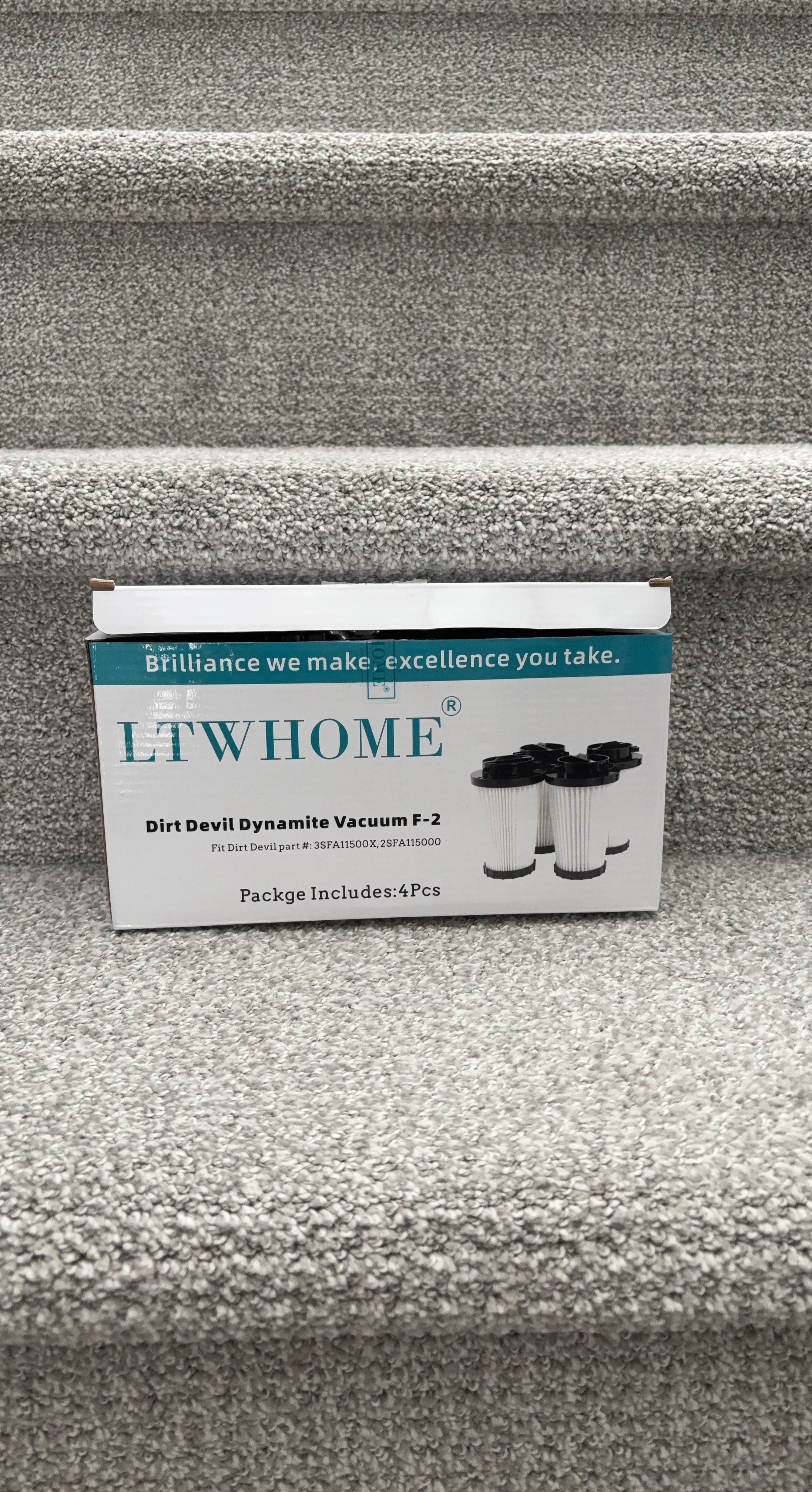 LTWHOME Dirt Devil Dynamite Vacuum F-2 Filters (4 Pcs)
