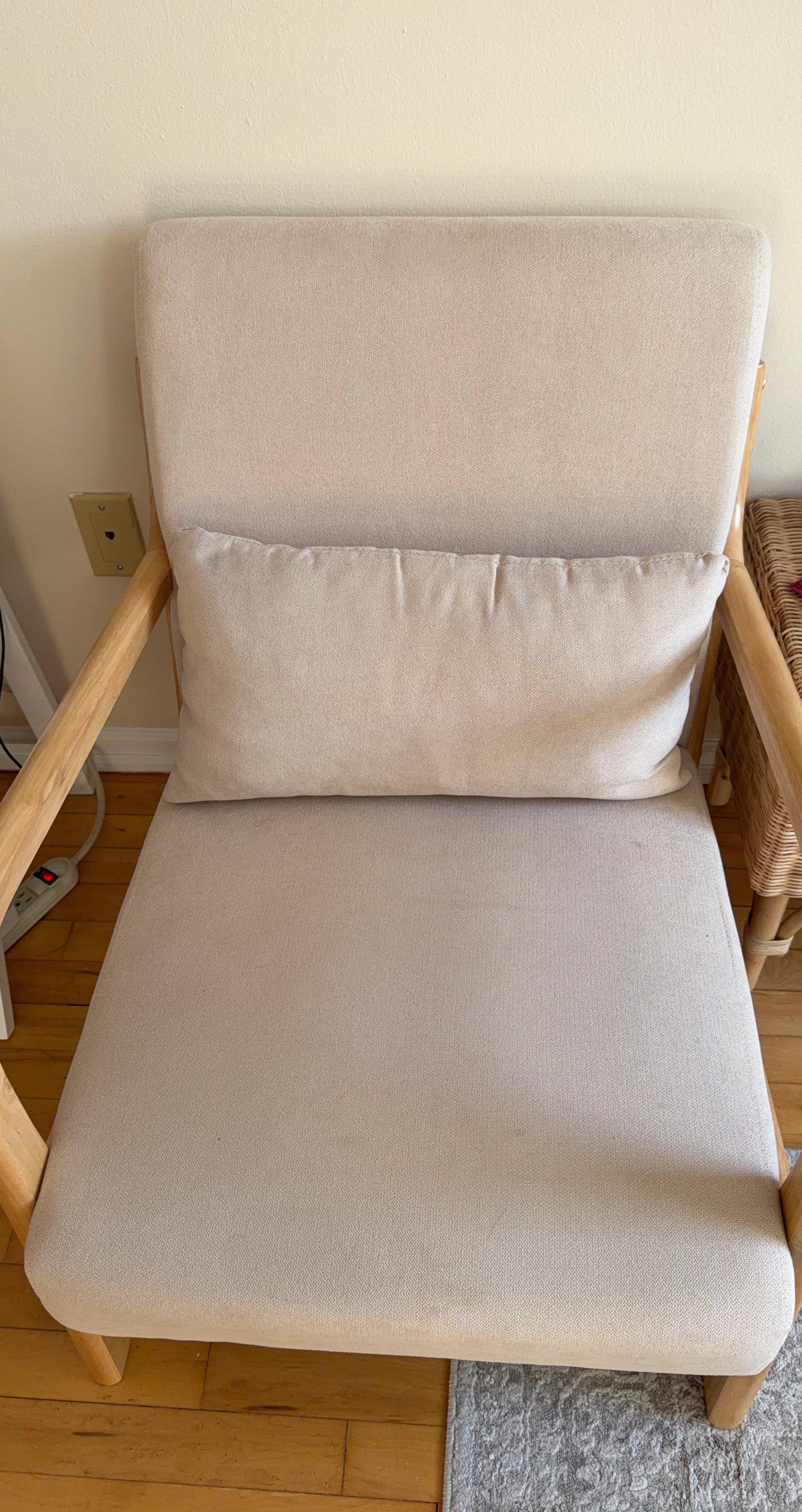 Fabric Accent Chair with Lumbar Pillow
