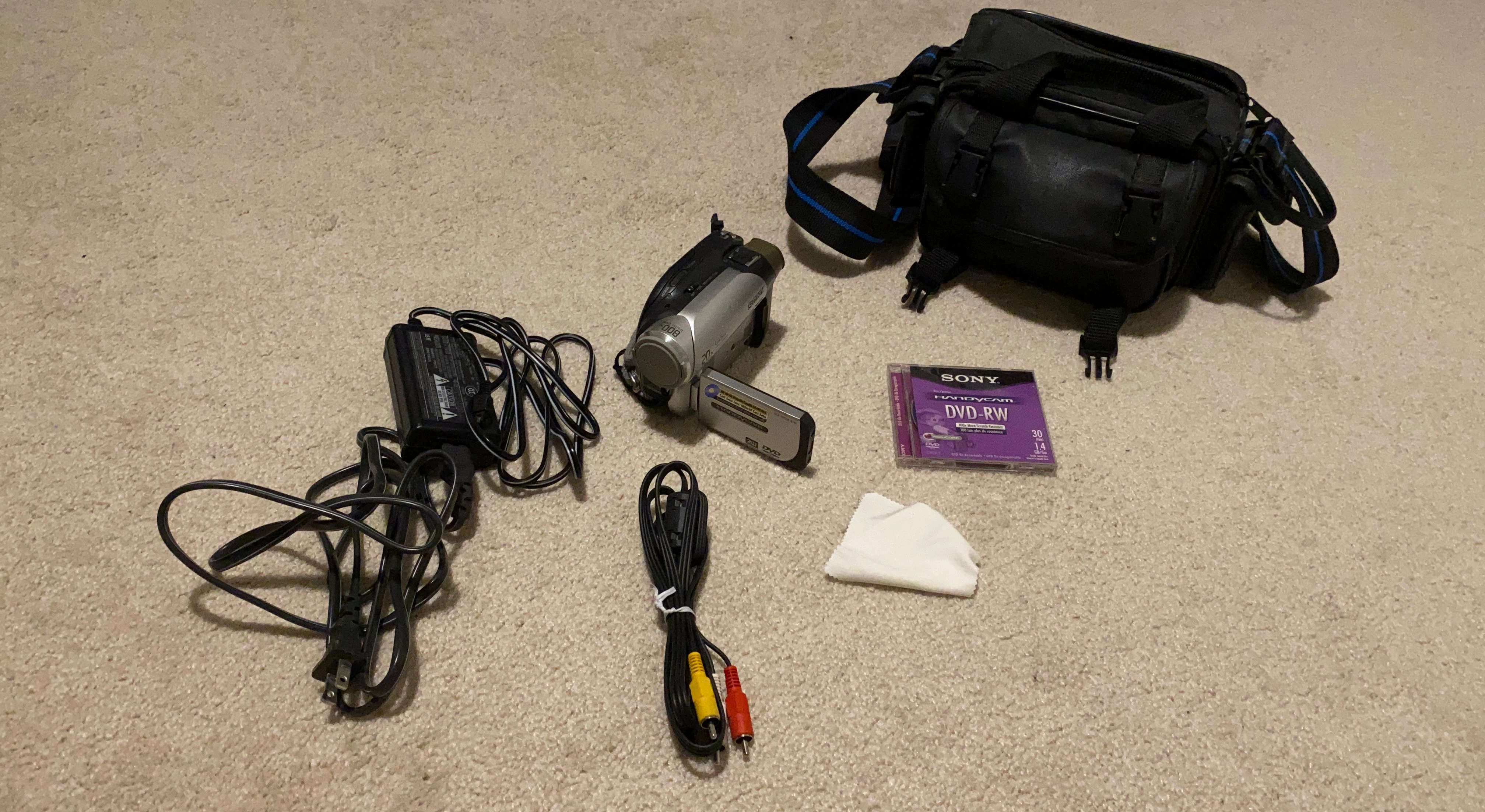 Sony Handycam DVD Camcorder with Bag and Accessories