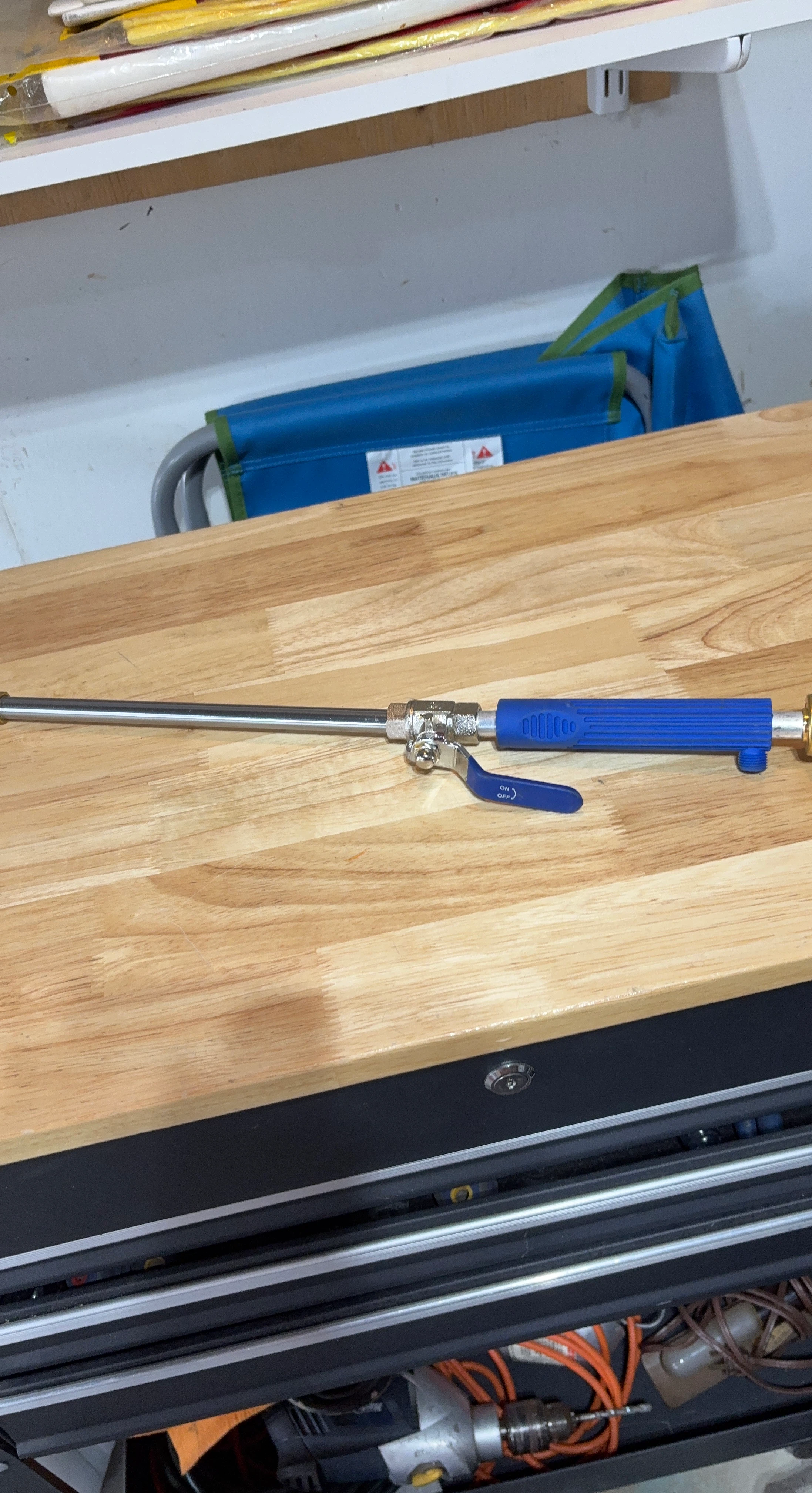 Blue Handle Pressure Washer Wand with ON/OFF Valve
