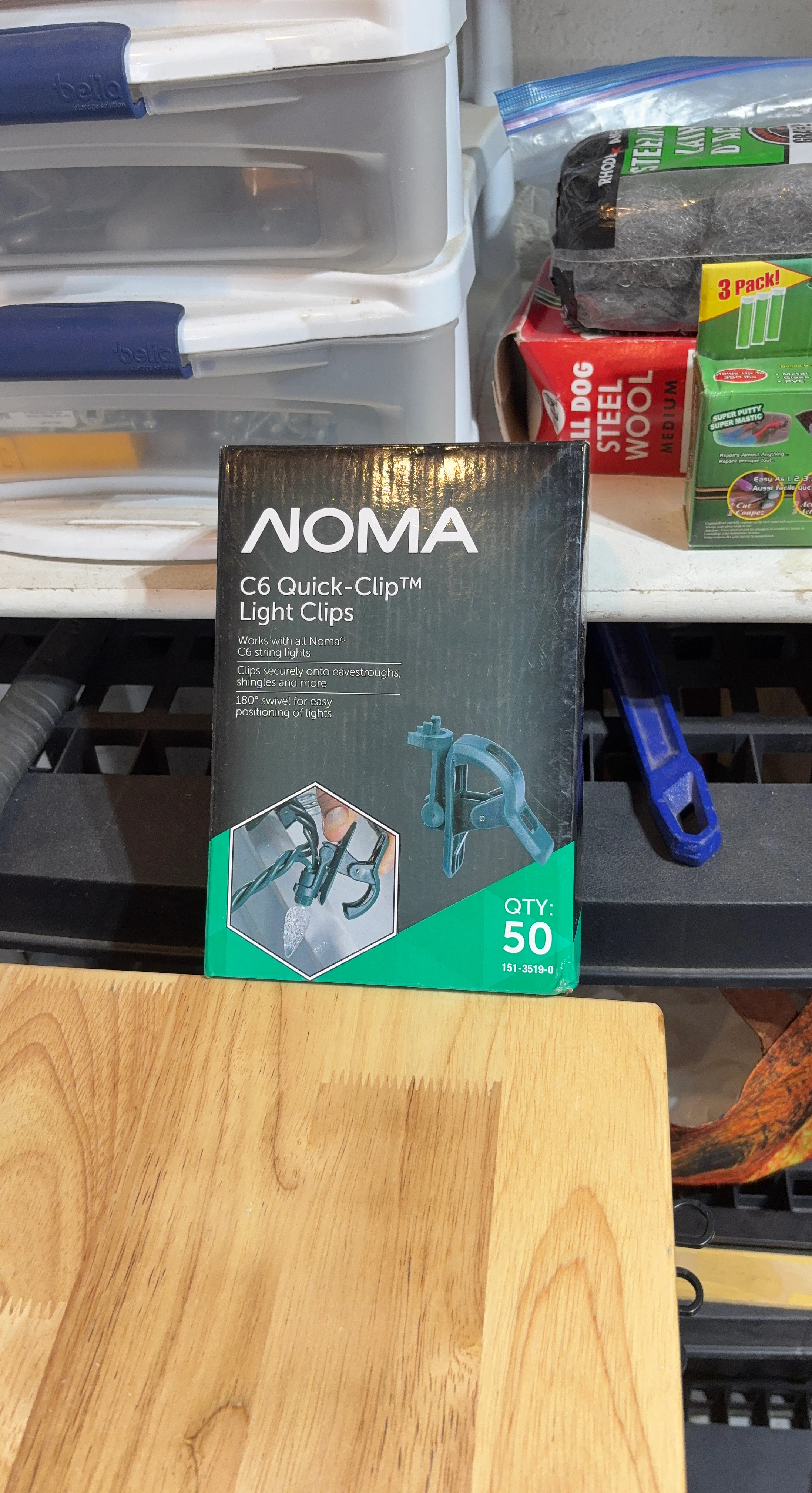 NOMA C6 Quick-Clip Light Clips - 50 Count