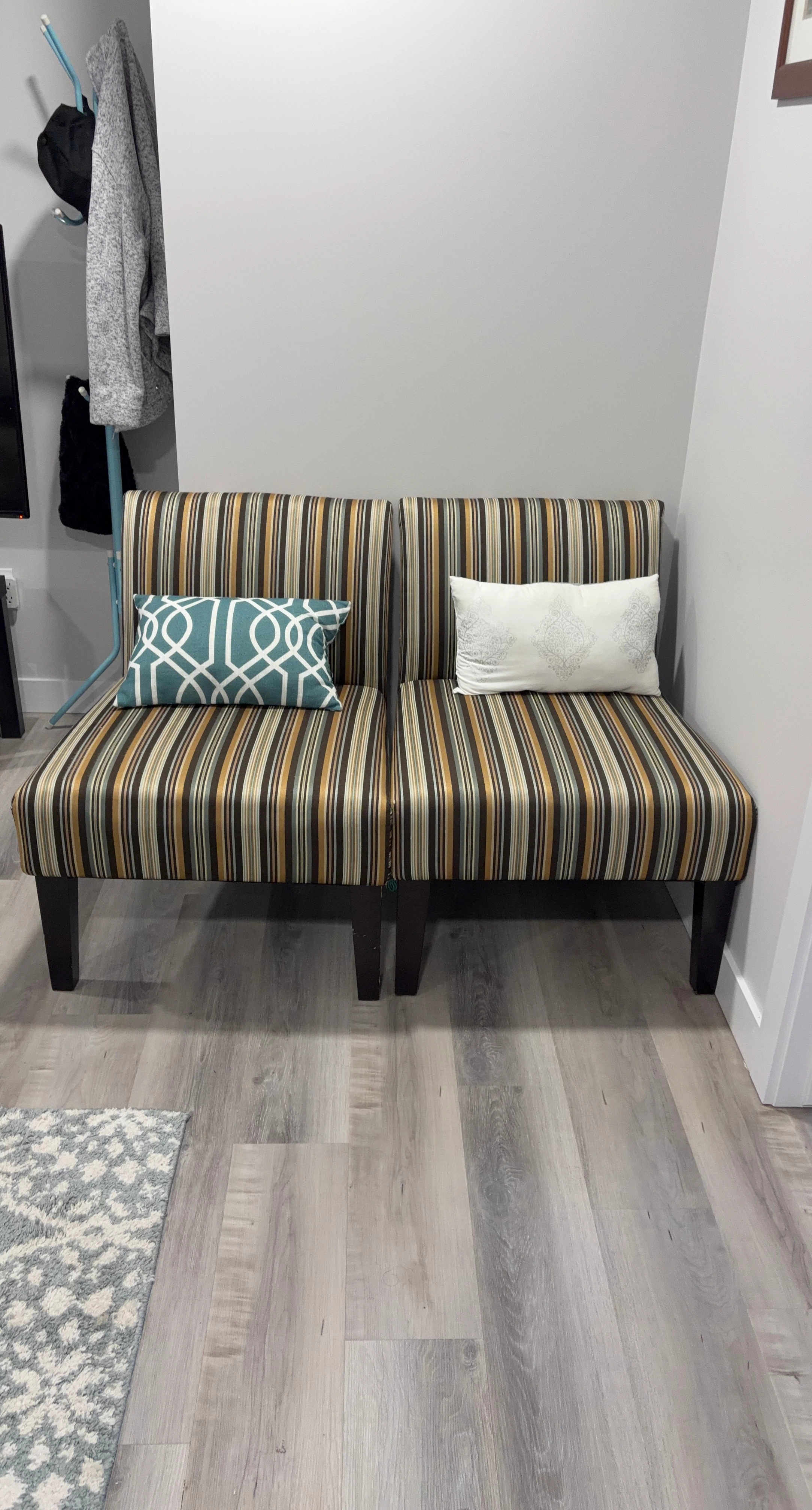 Striped Accent Chairs (Set of 2)