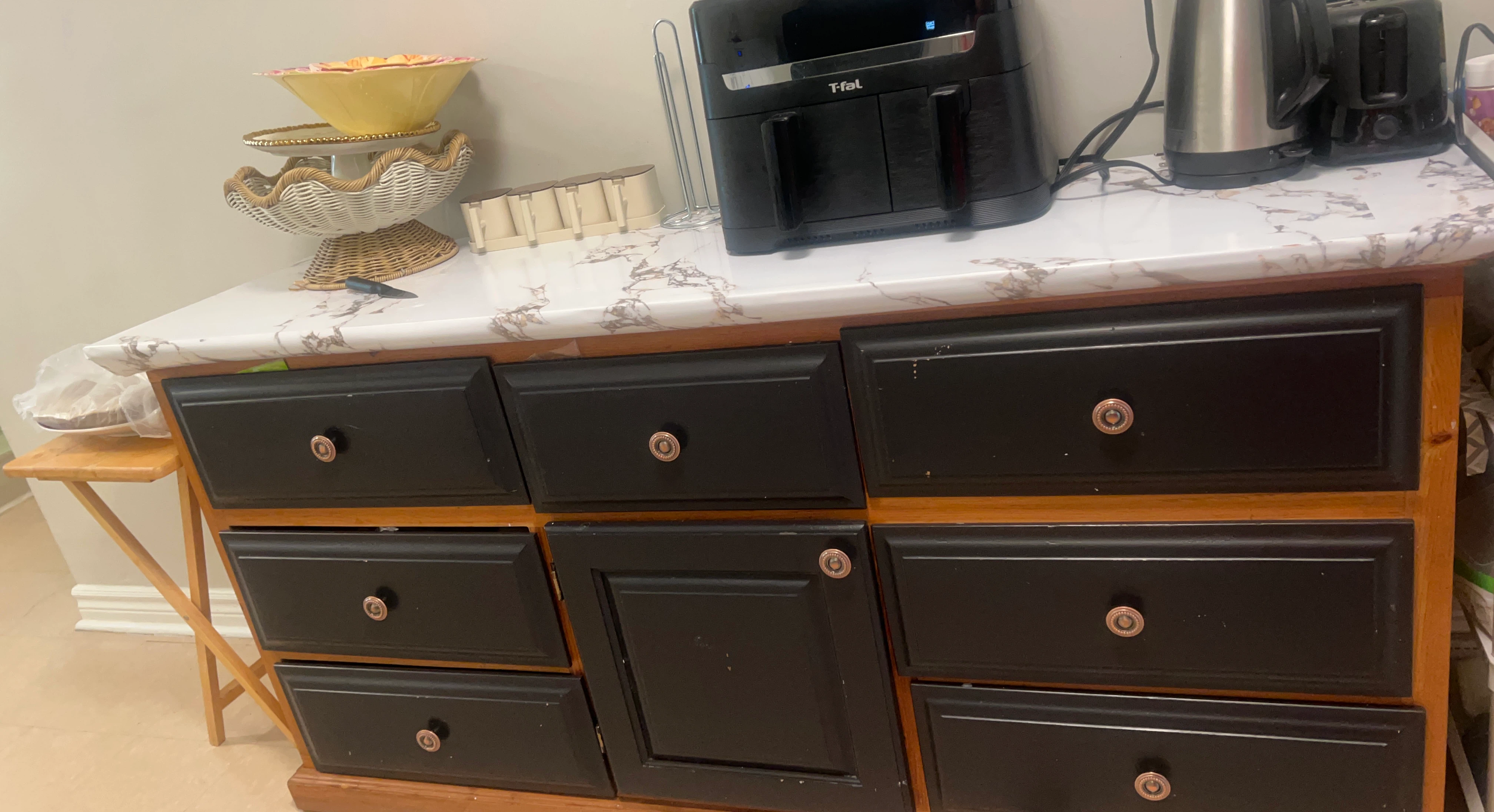 Black Dresser with 9 Drawers