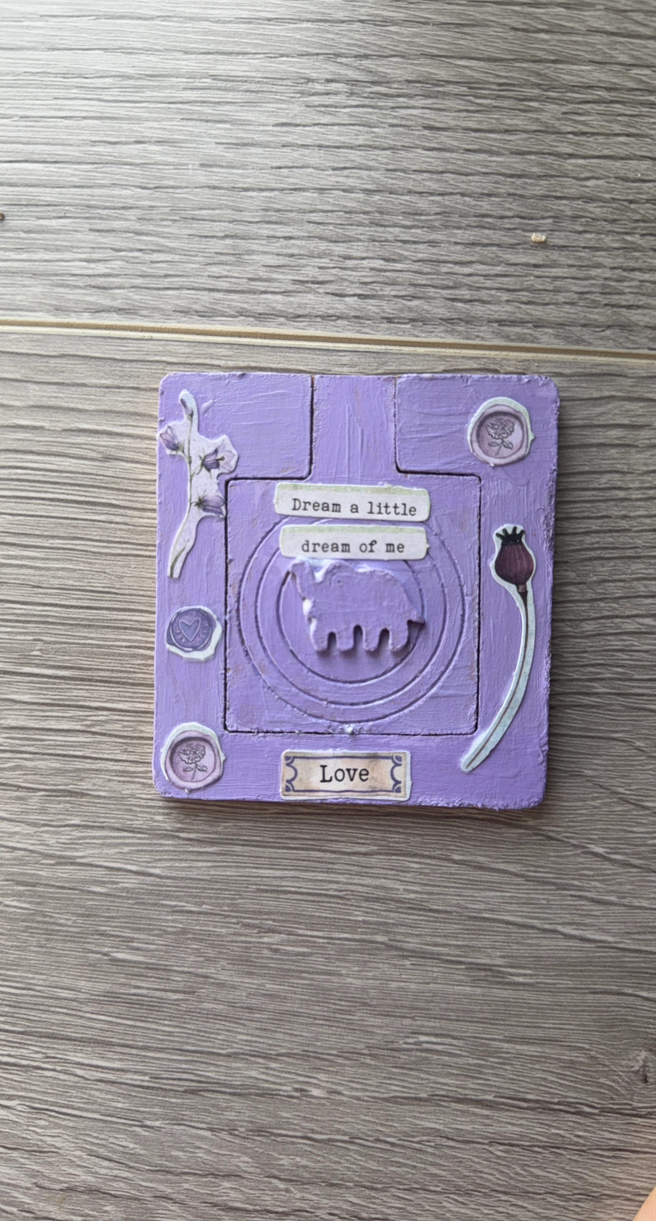 Purple Decorative  face mirror