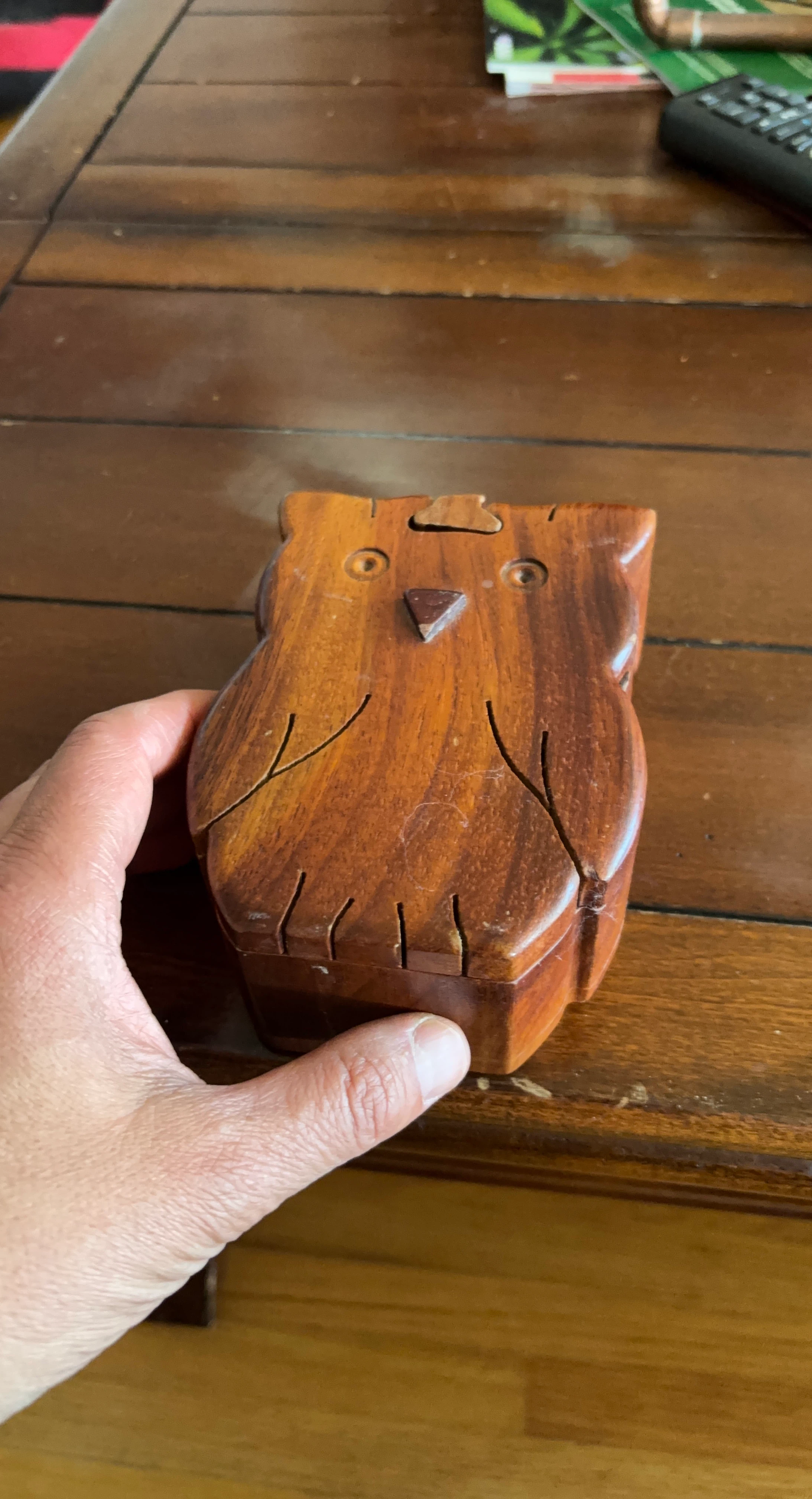 Wooden Owl Puzzle Box