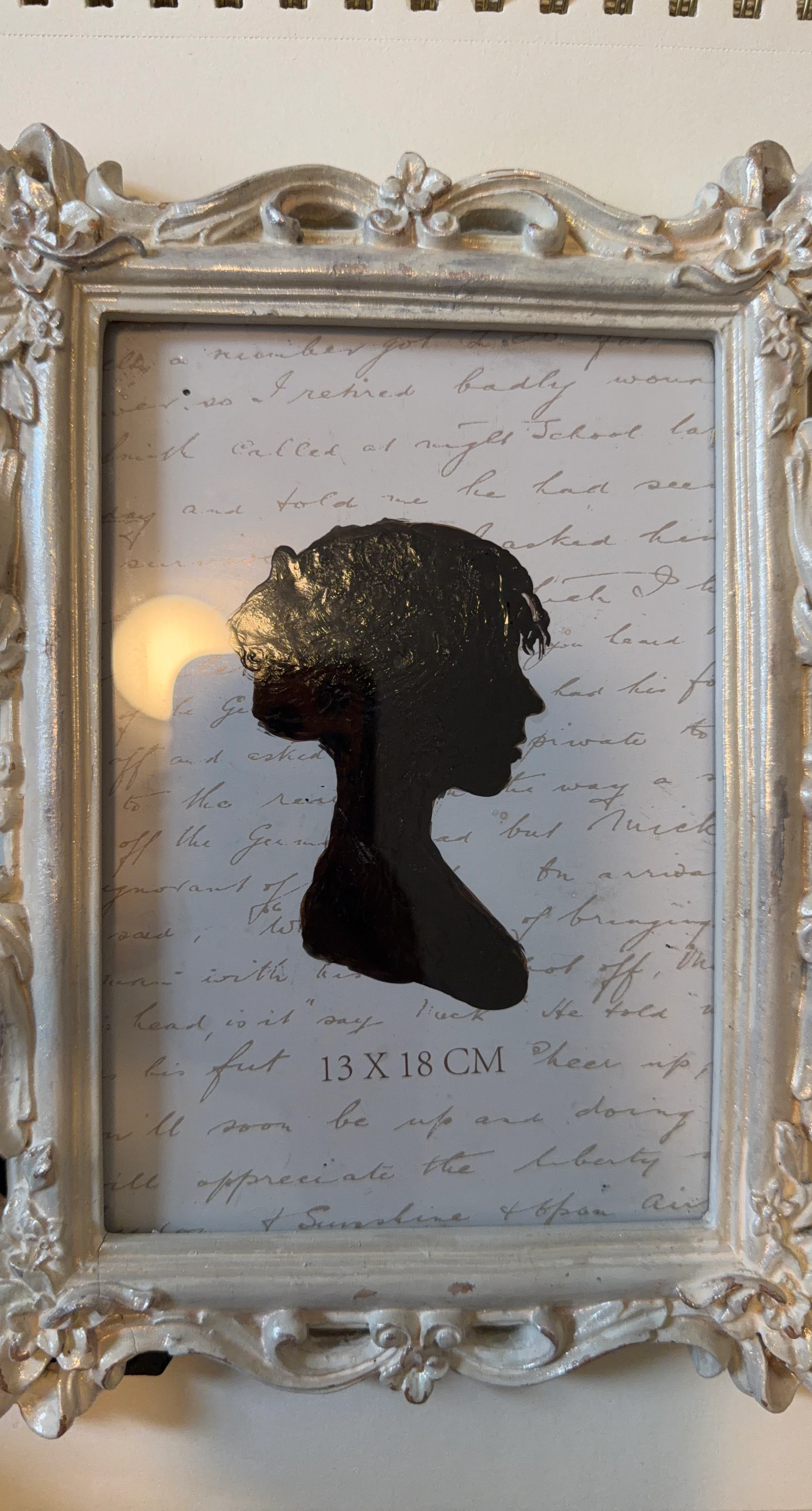 Vintage Style Silhouette Photo Frame 13x18cm