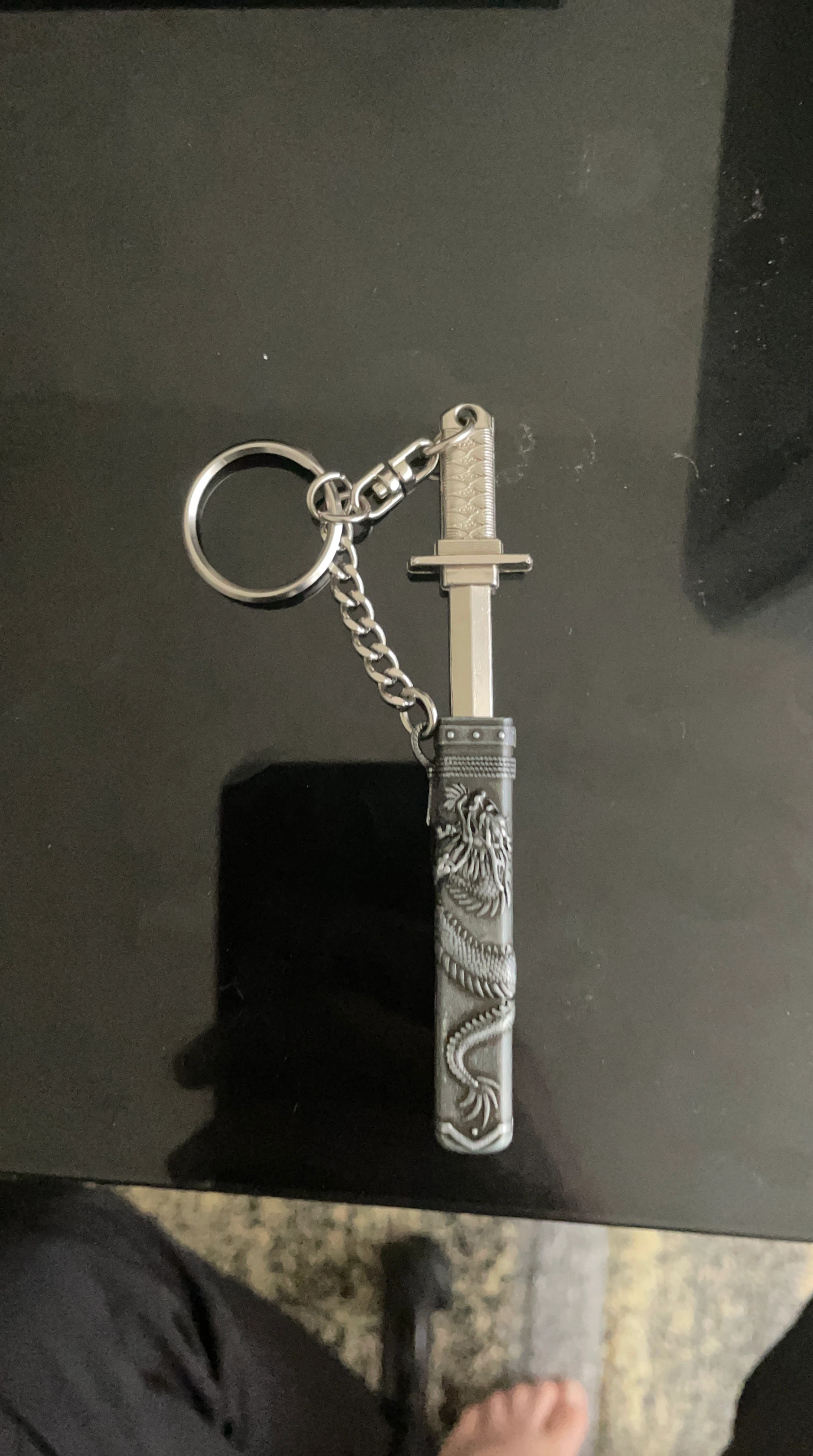 Dragon Katana Keychain