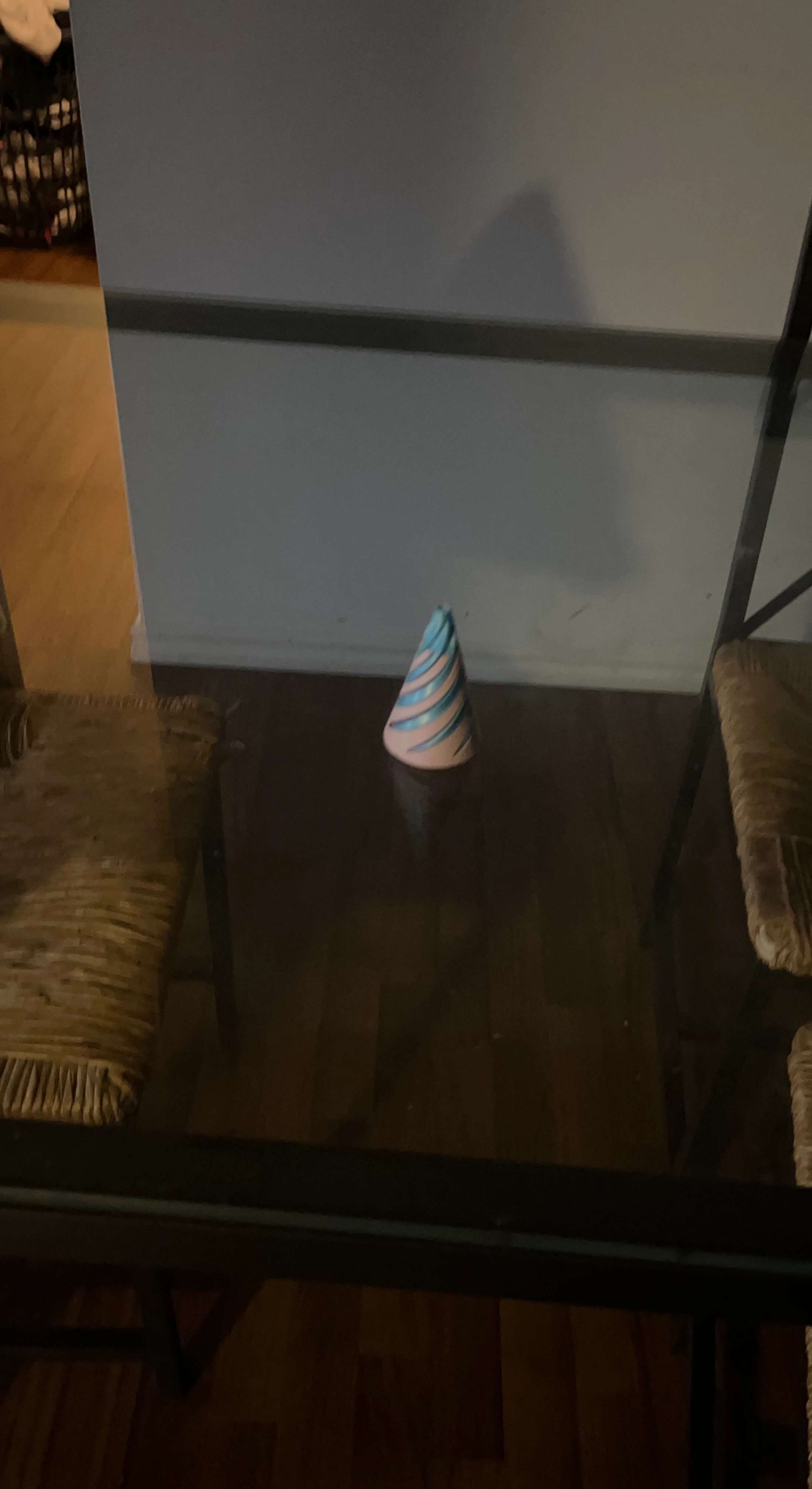 Pink and Blue Striped Party Hat