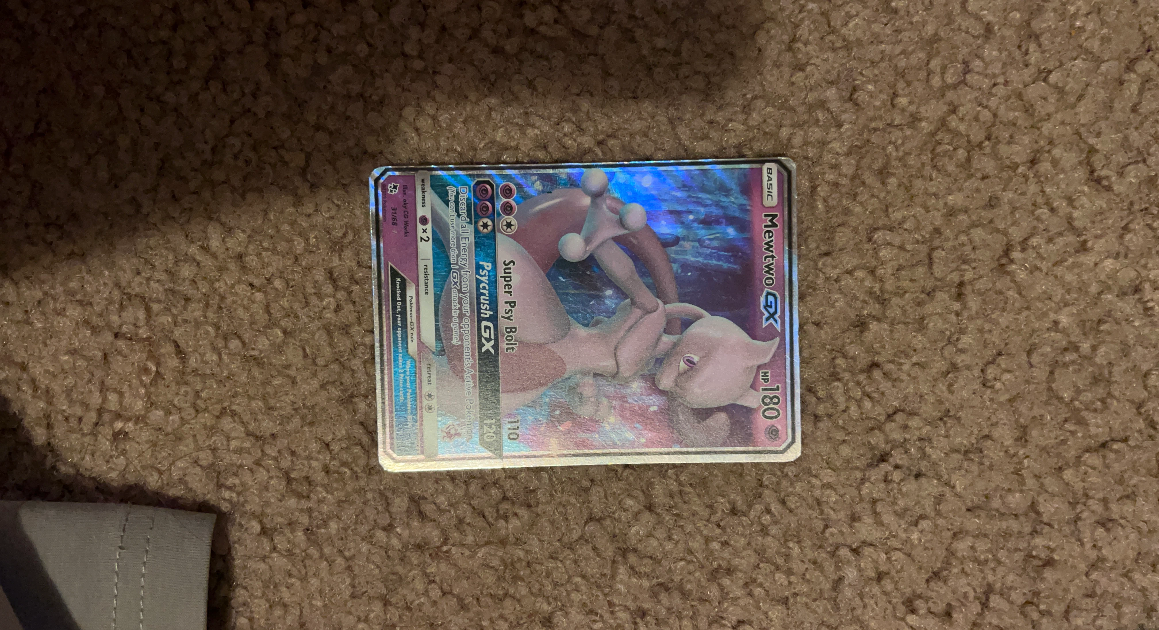 Mewtwo GX Pokemon Card 31/68