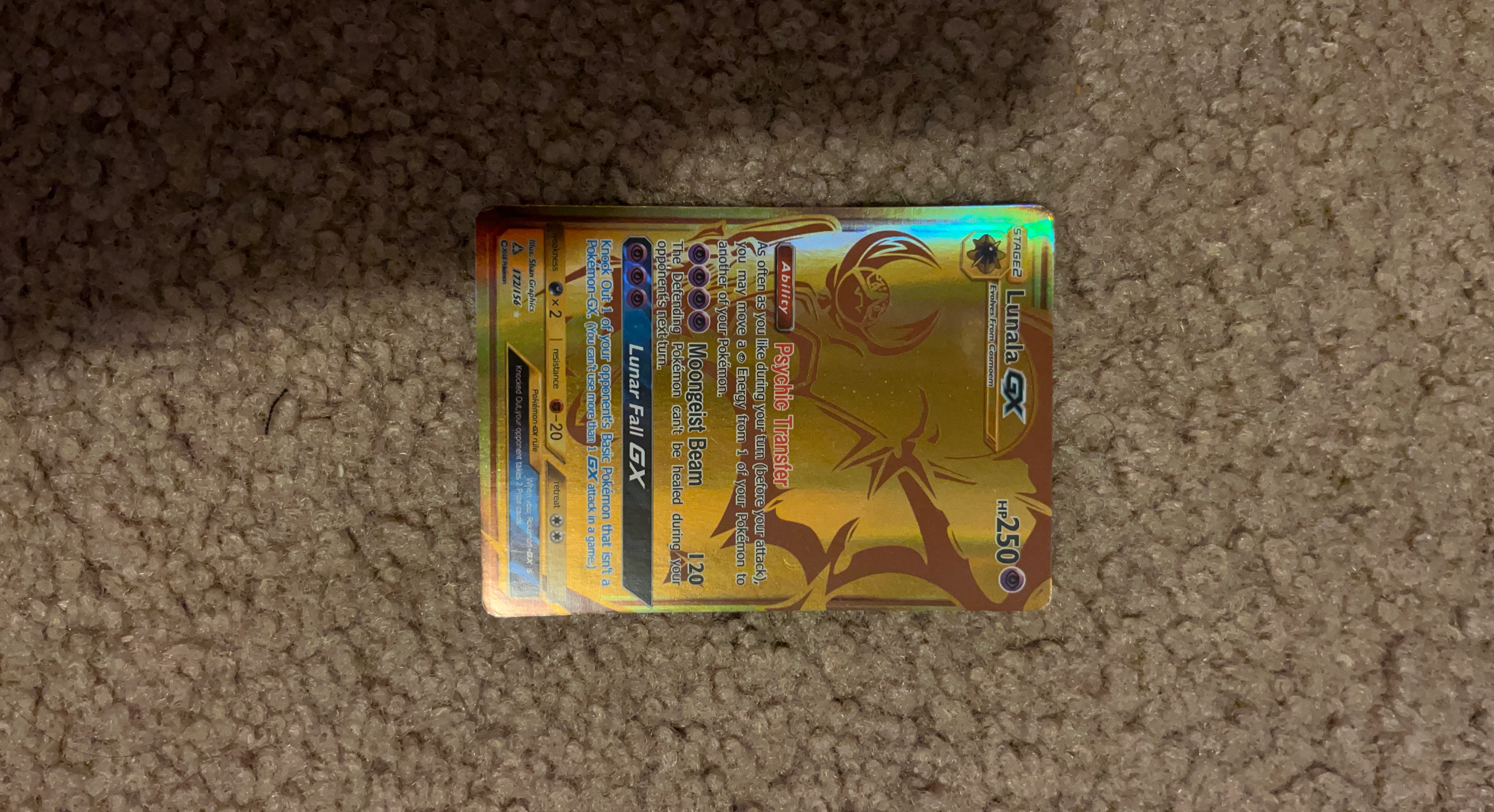 Pokemon Lunala GX 172/156 Trading Card