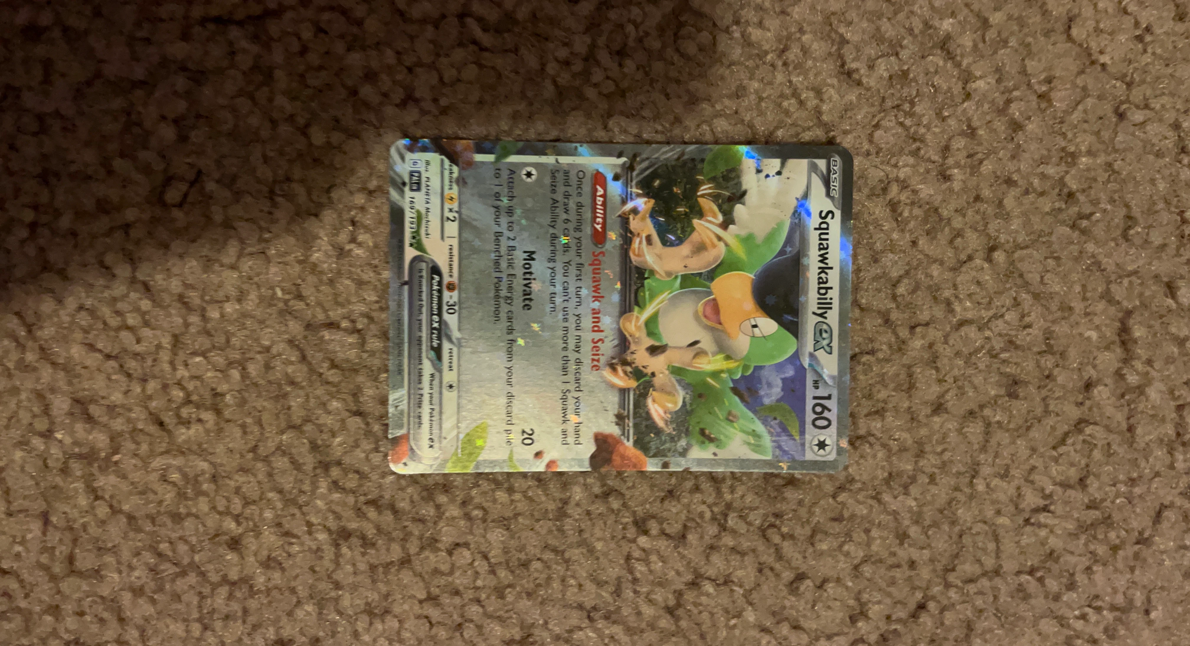 Pokemon TCG Squawkabilly EX Card 169/103