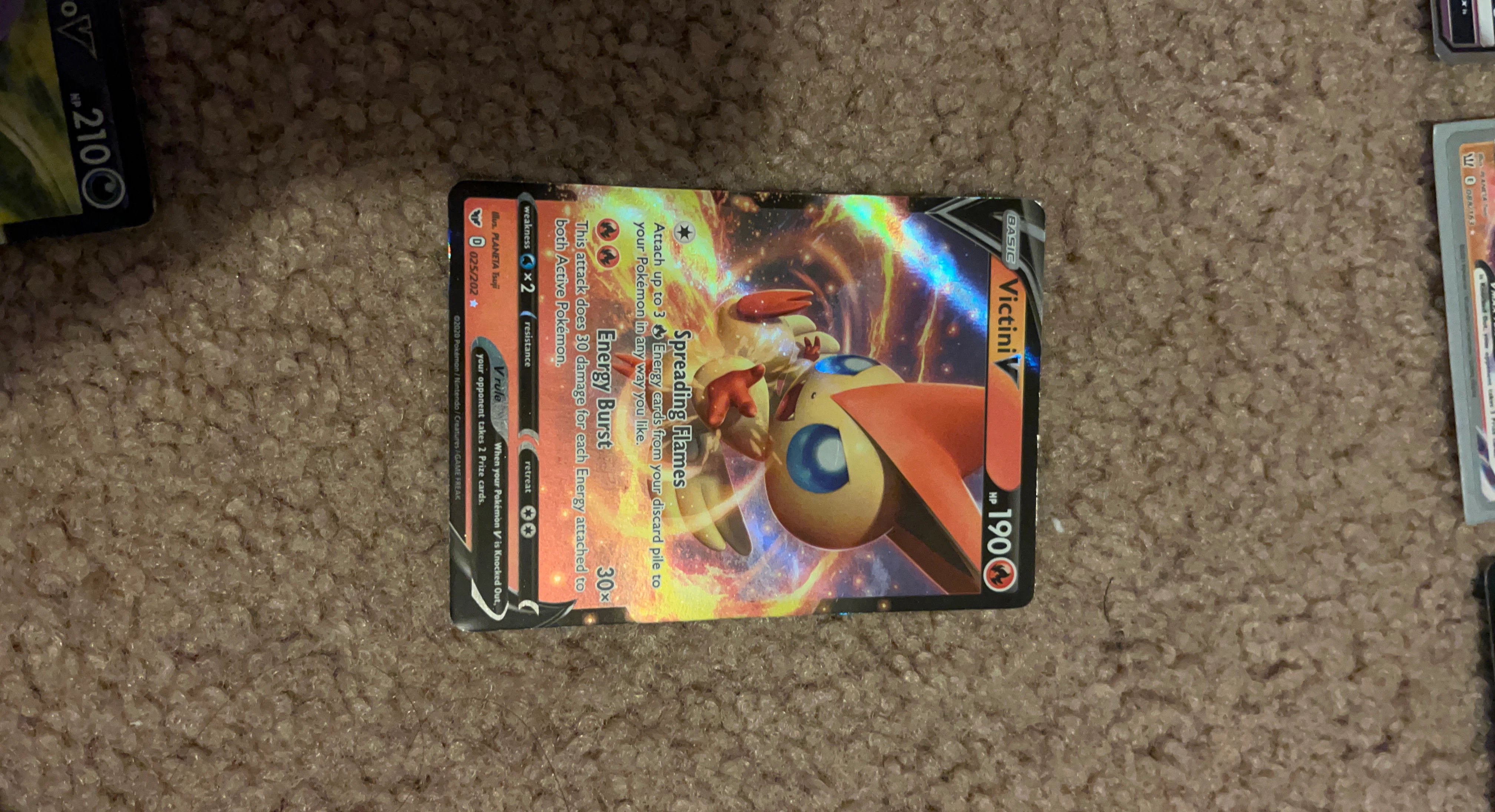 Victini V Pokemon Card 025/202