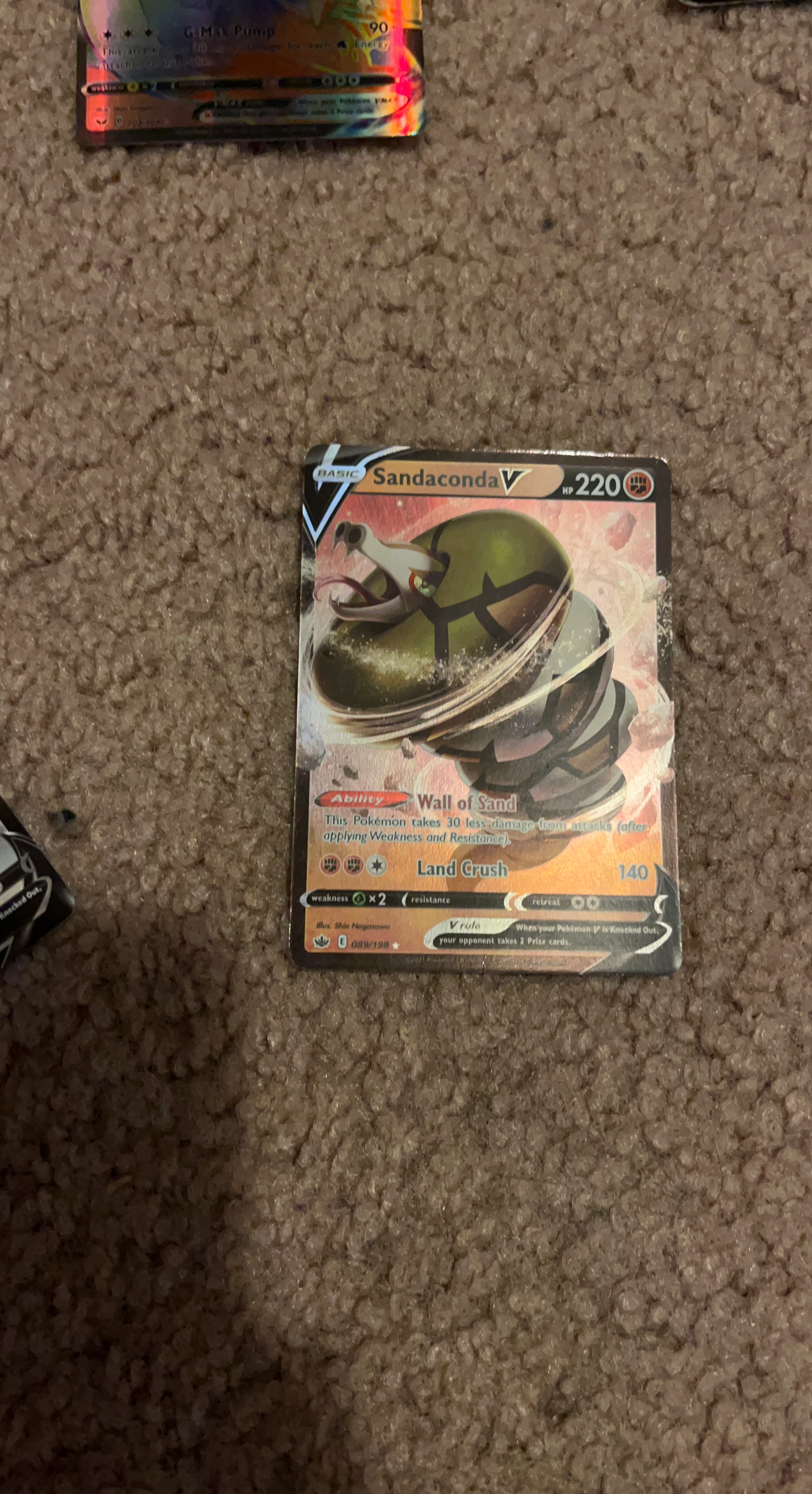 Pokemon Sandaconda V Card