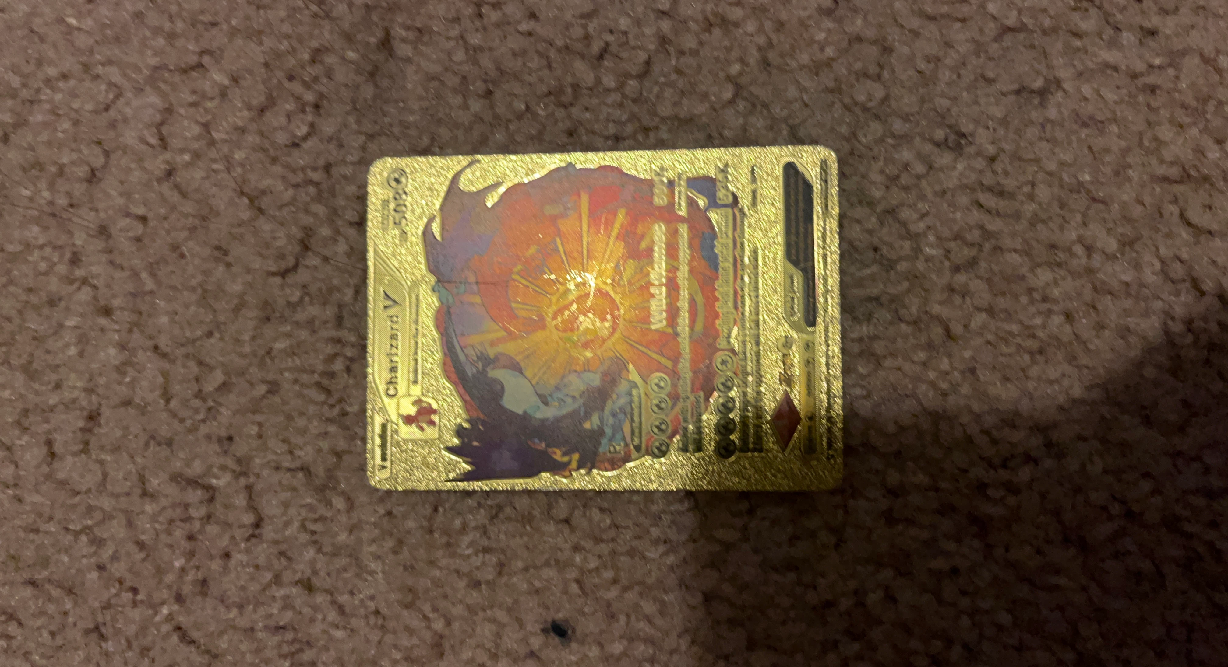 Gold Charizard V Card