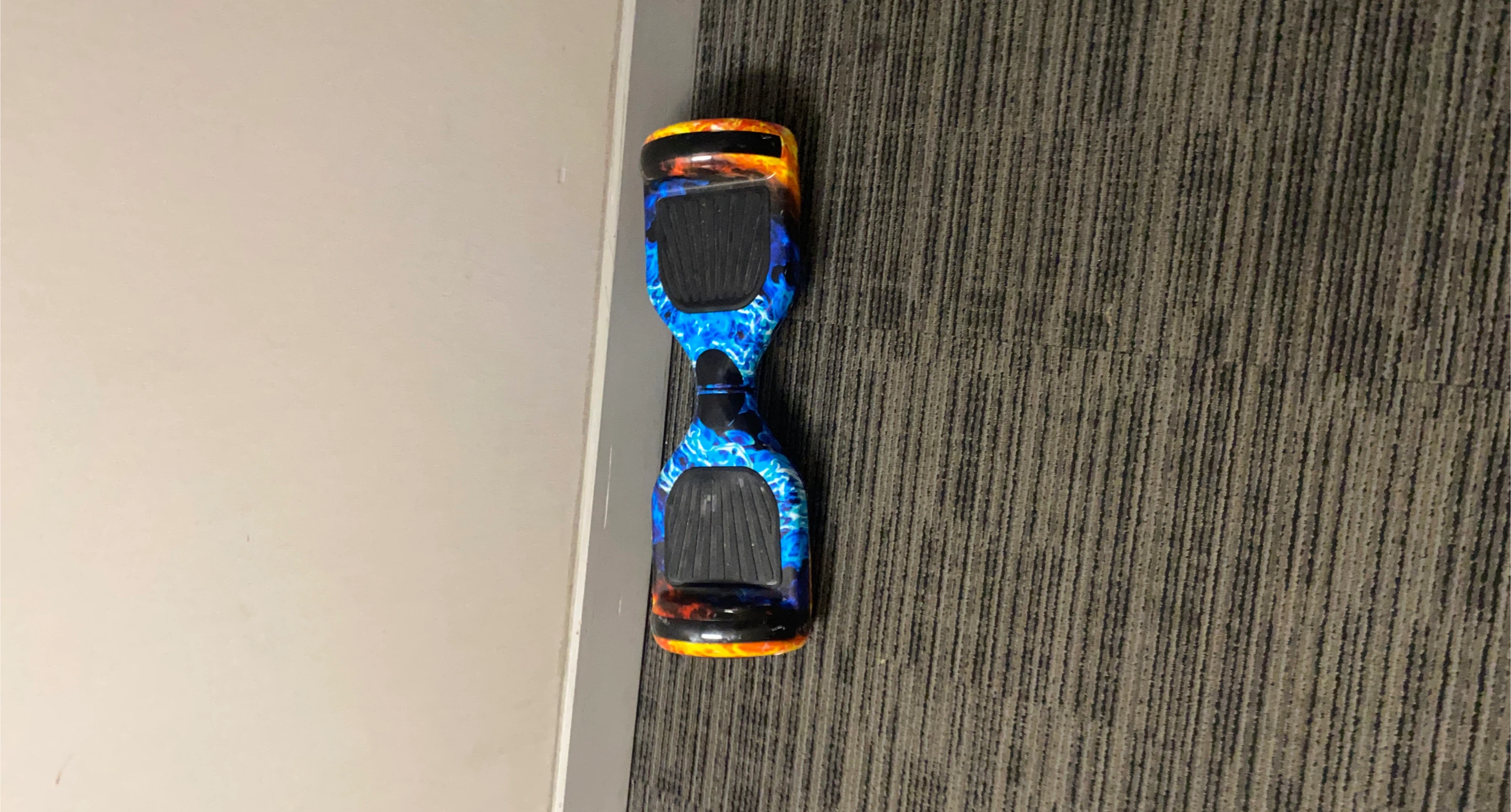 Hoverboard with Flame Design