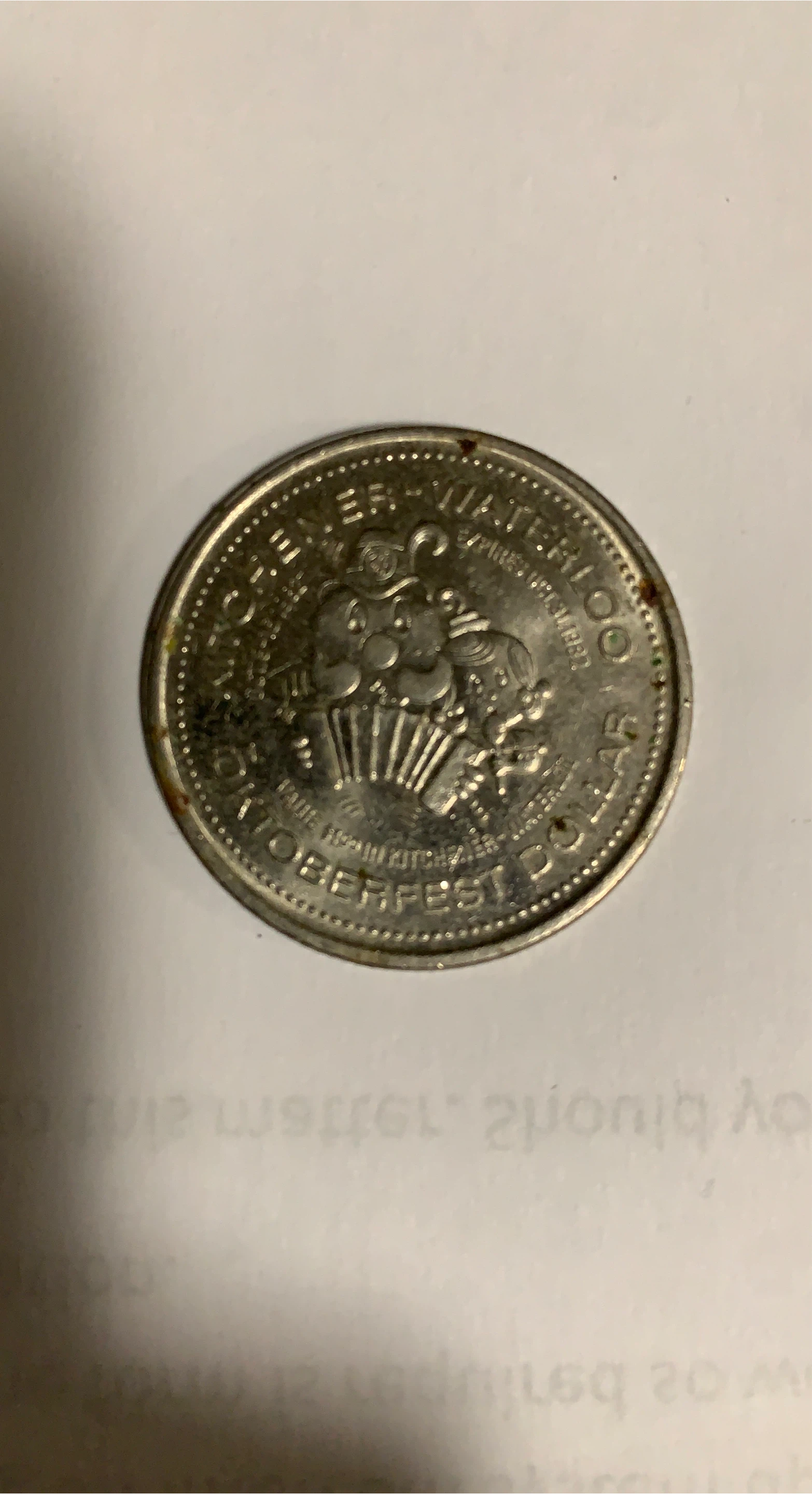 Waterloo Oktoberfest Dollar Coin