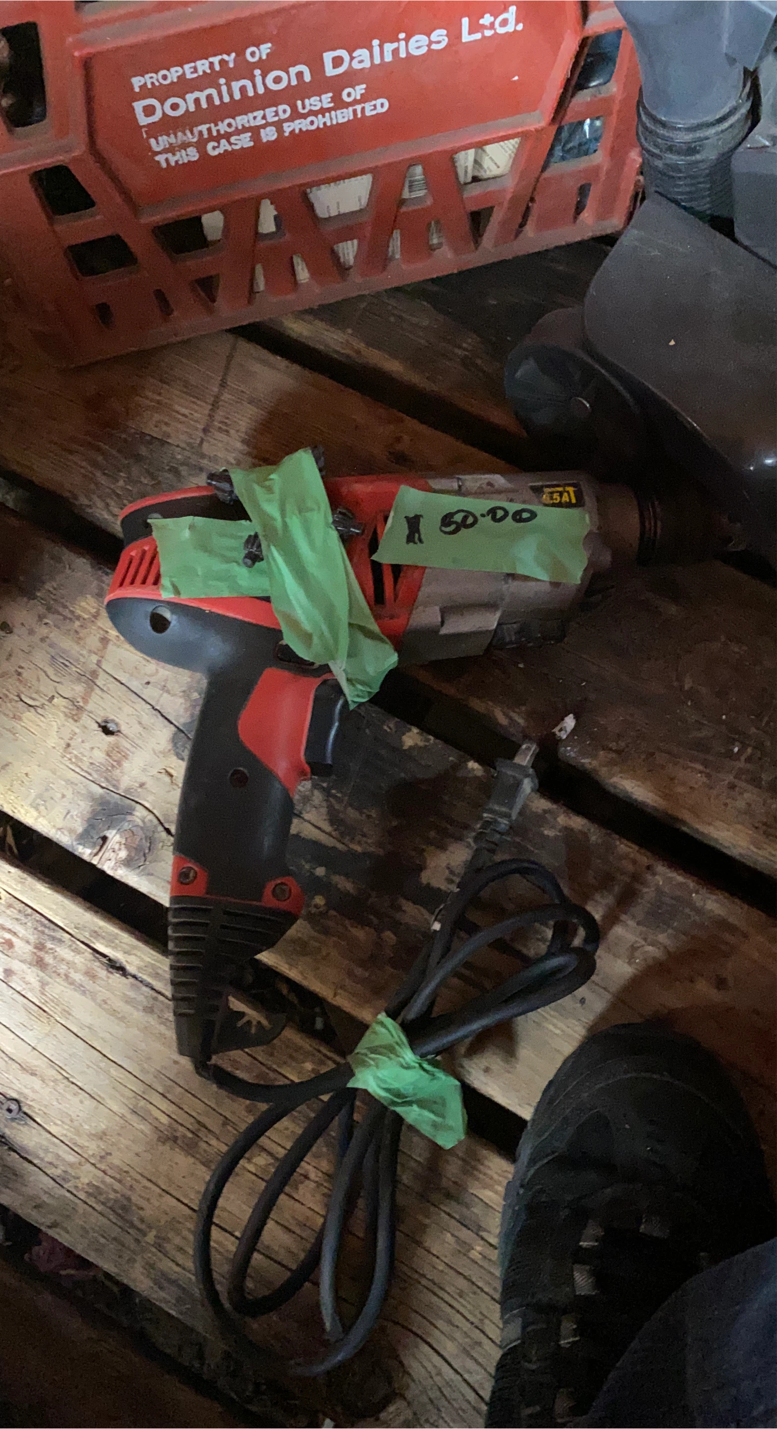Red 4.5A Corded Power Drill