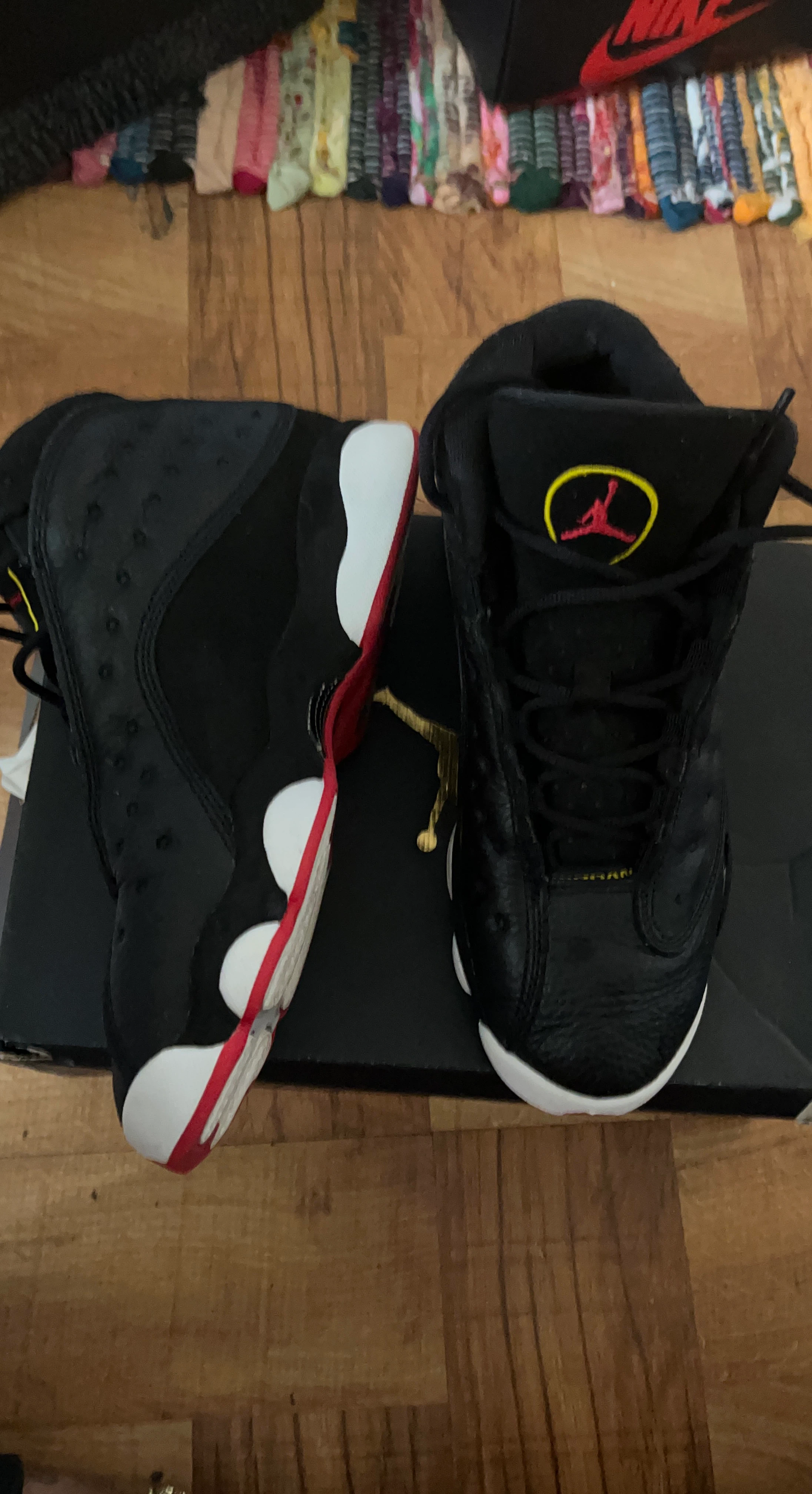 Air Jordan 13 Retro Black Red White Toddler Shoes
