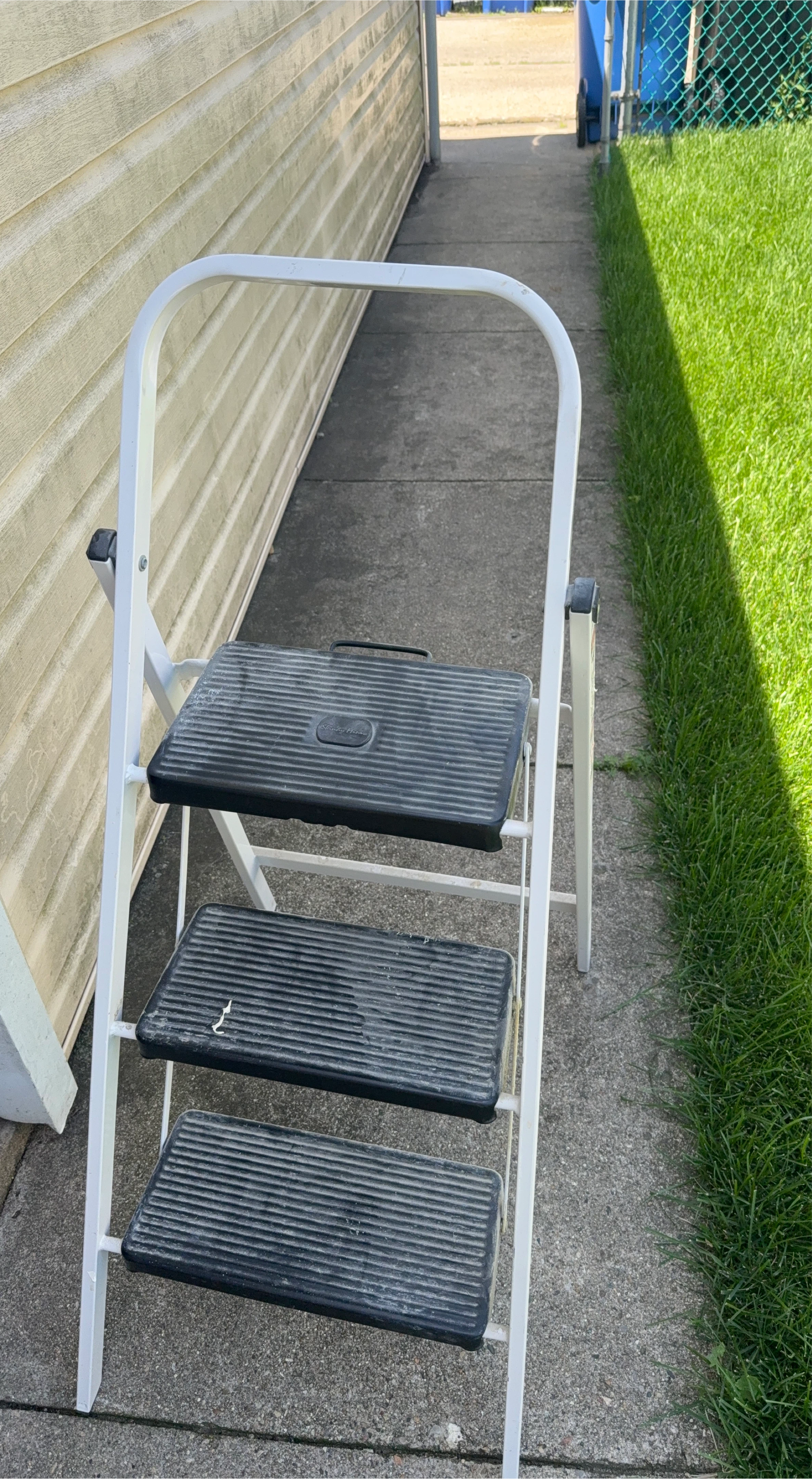 White and Black Step Stool