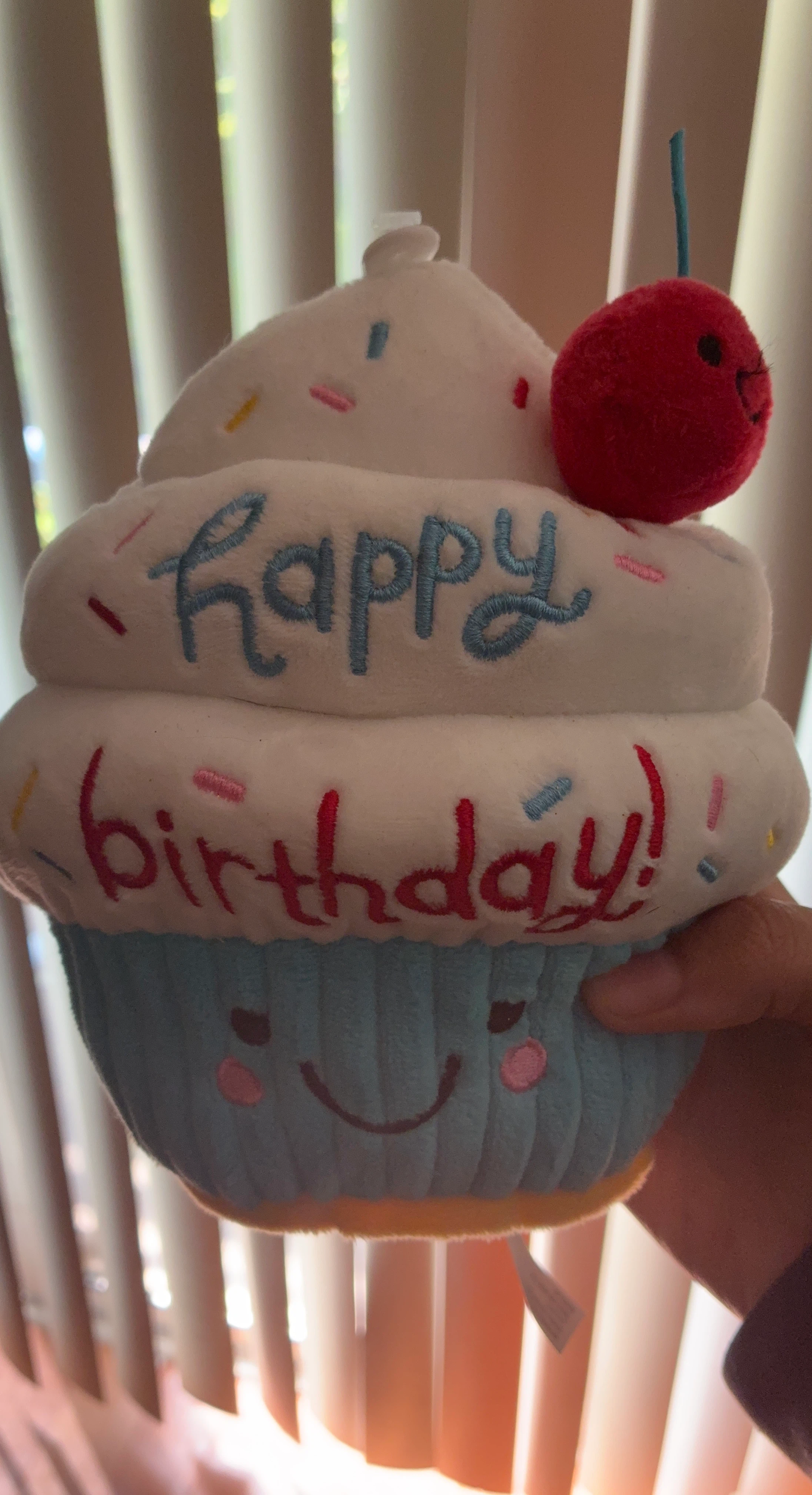 Happy Birthday Cupcake Plush Toy