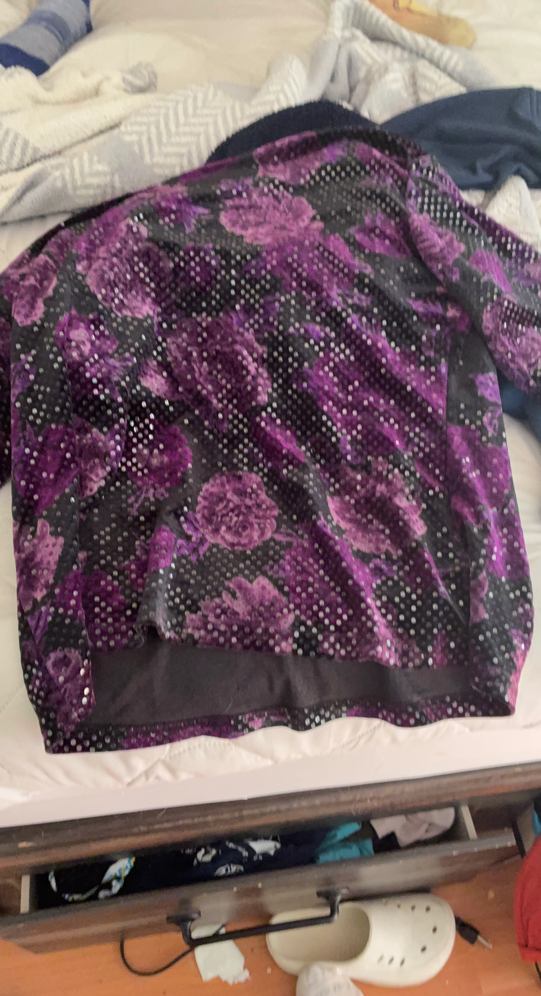 Sparkly Floral Print Jacket