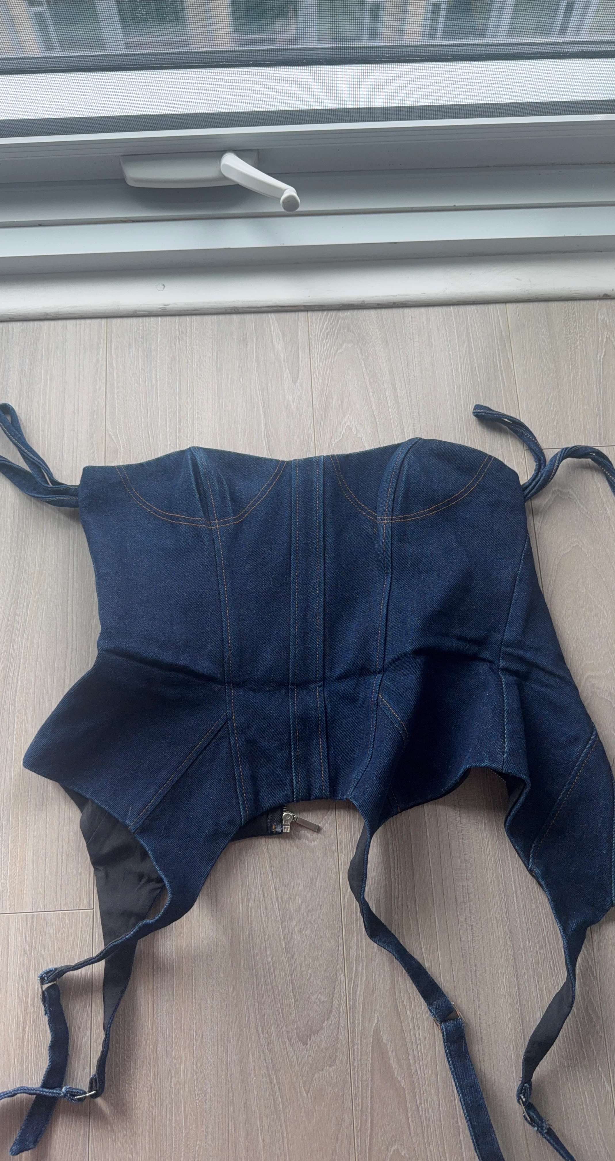 LSOUL Denim Corset Top & Micro Skirt Cherry Set (Size L) - photo 2