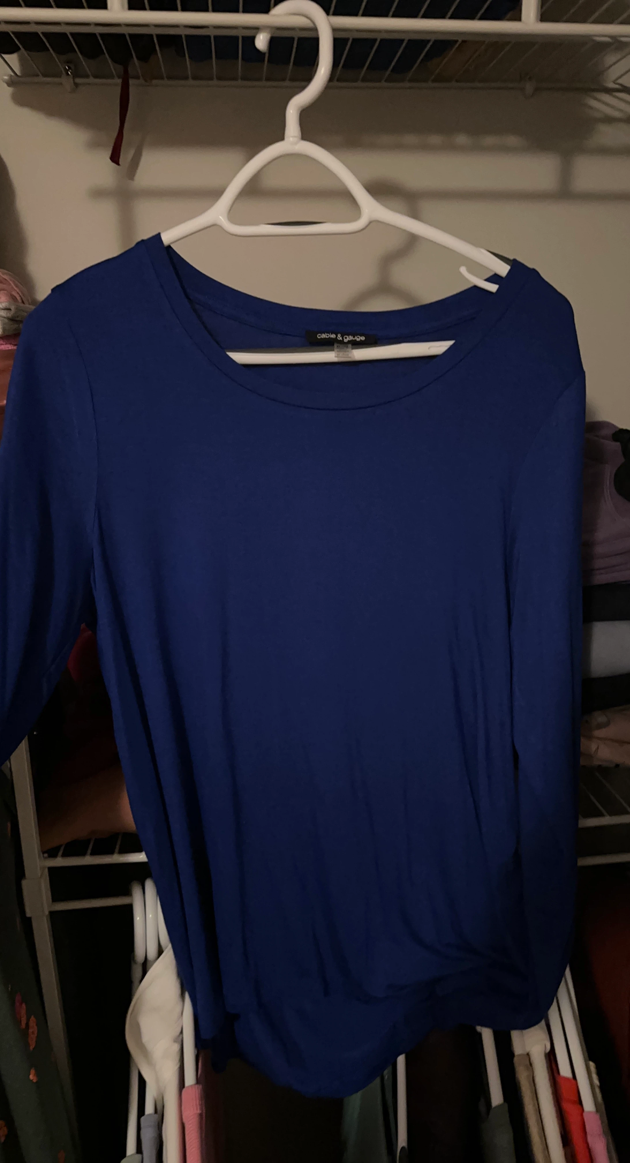 Cable and Gauge Blue Top Shirt