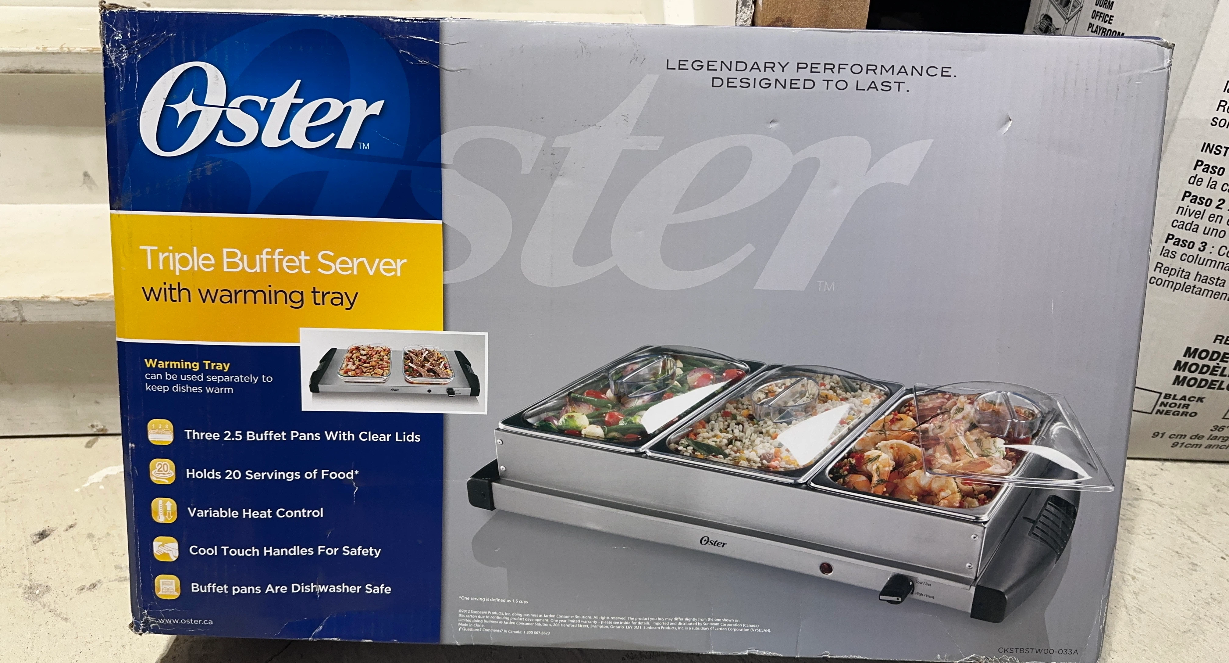 Oster Triple Buffet Server with Warming Tray