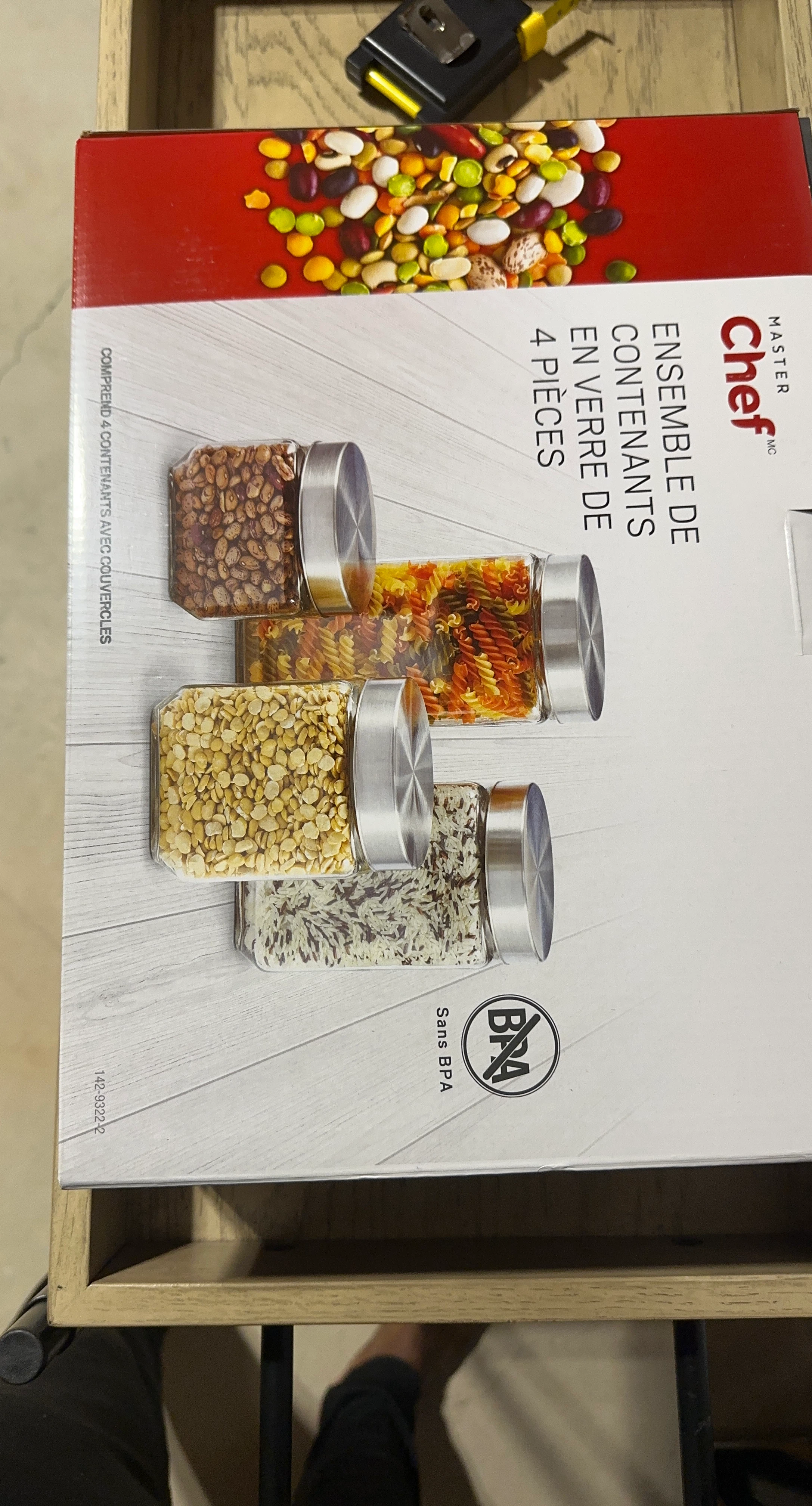 Master Chef Glass Food Containers - Set of 4