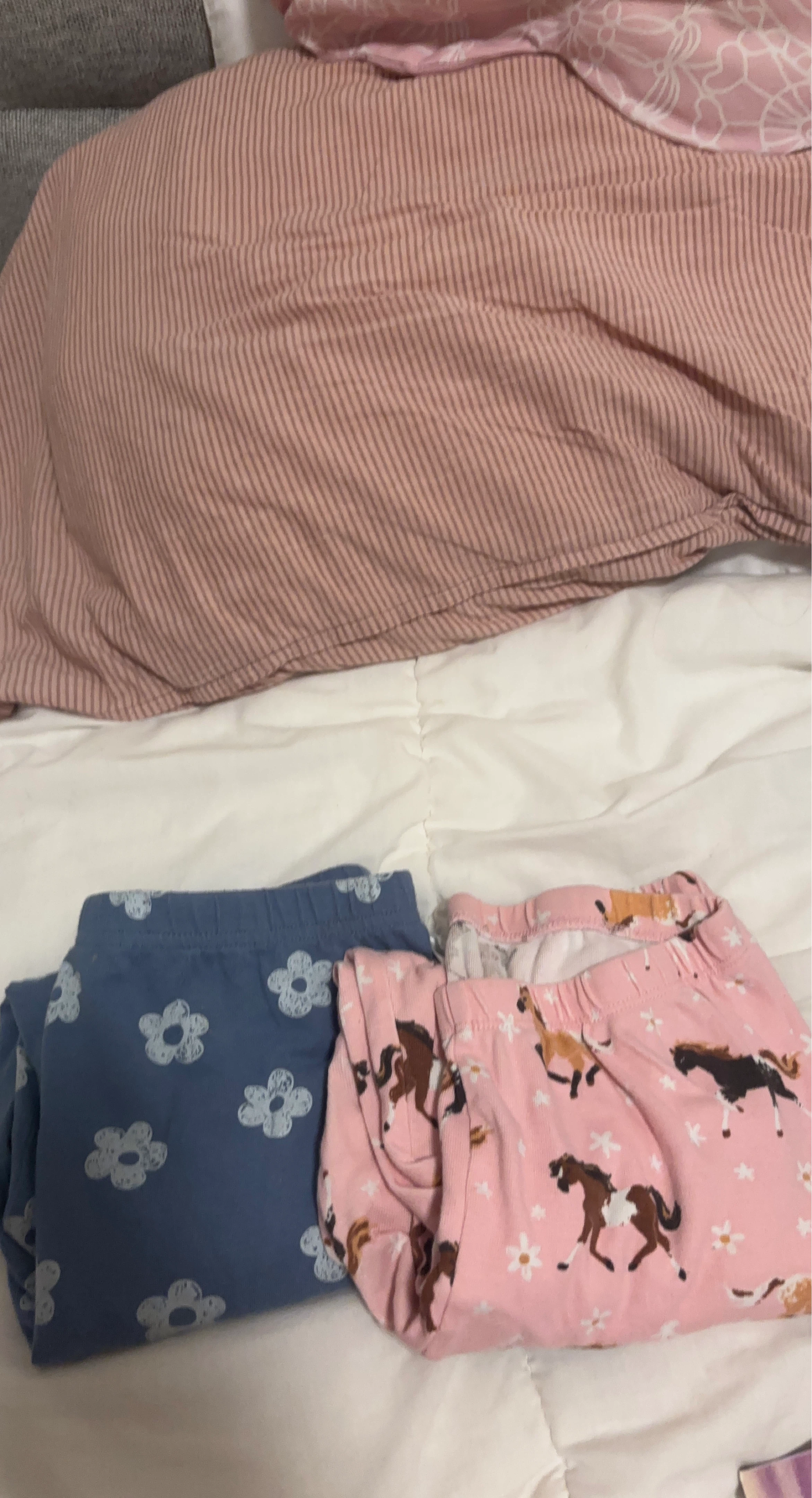 Girls Pajama Pants - Horses & Flowers